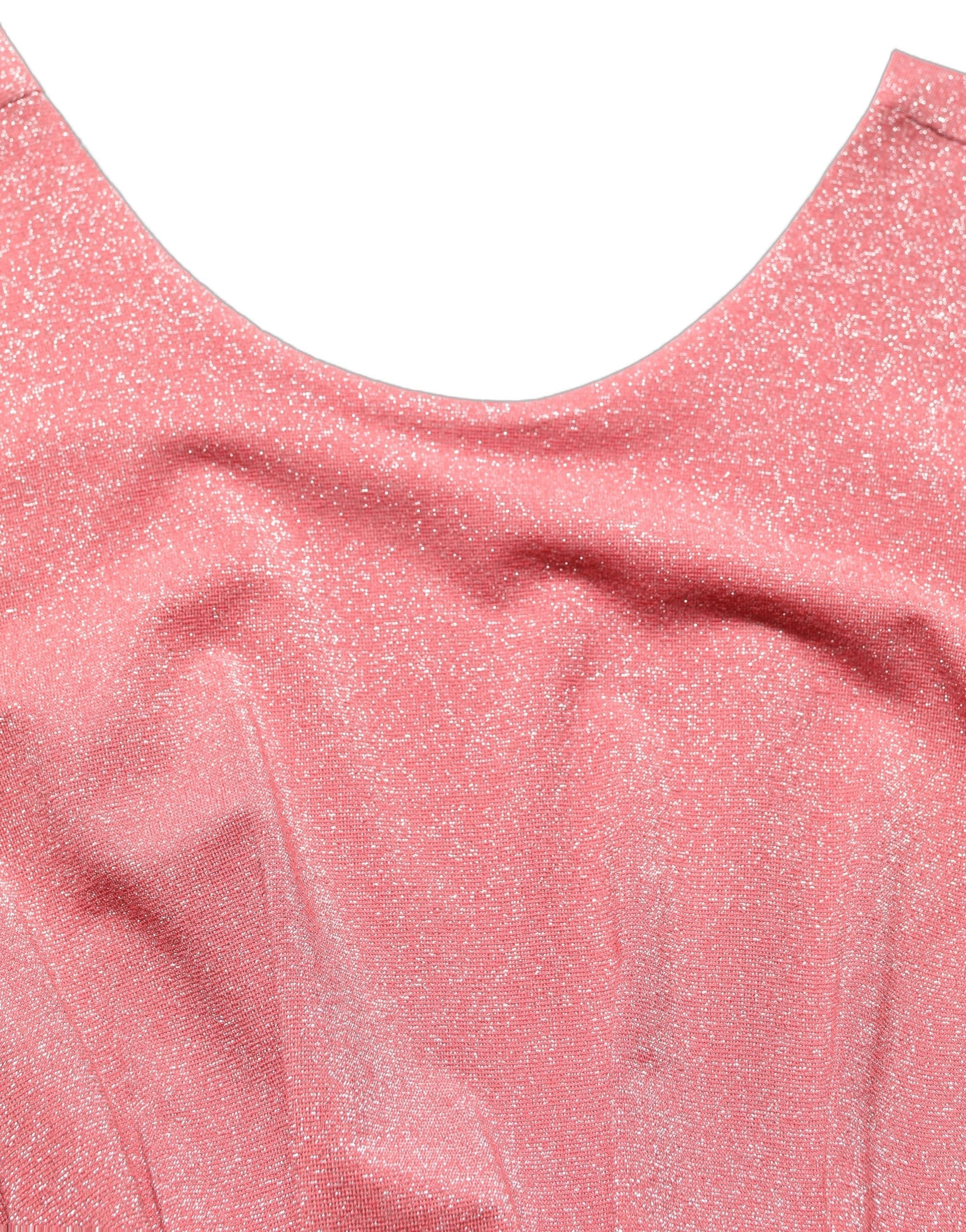 Dolce & Gabbana Coral Pink Pleated Sleeveless Max Dress