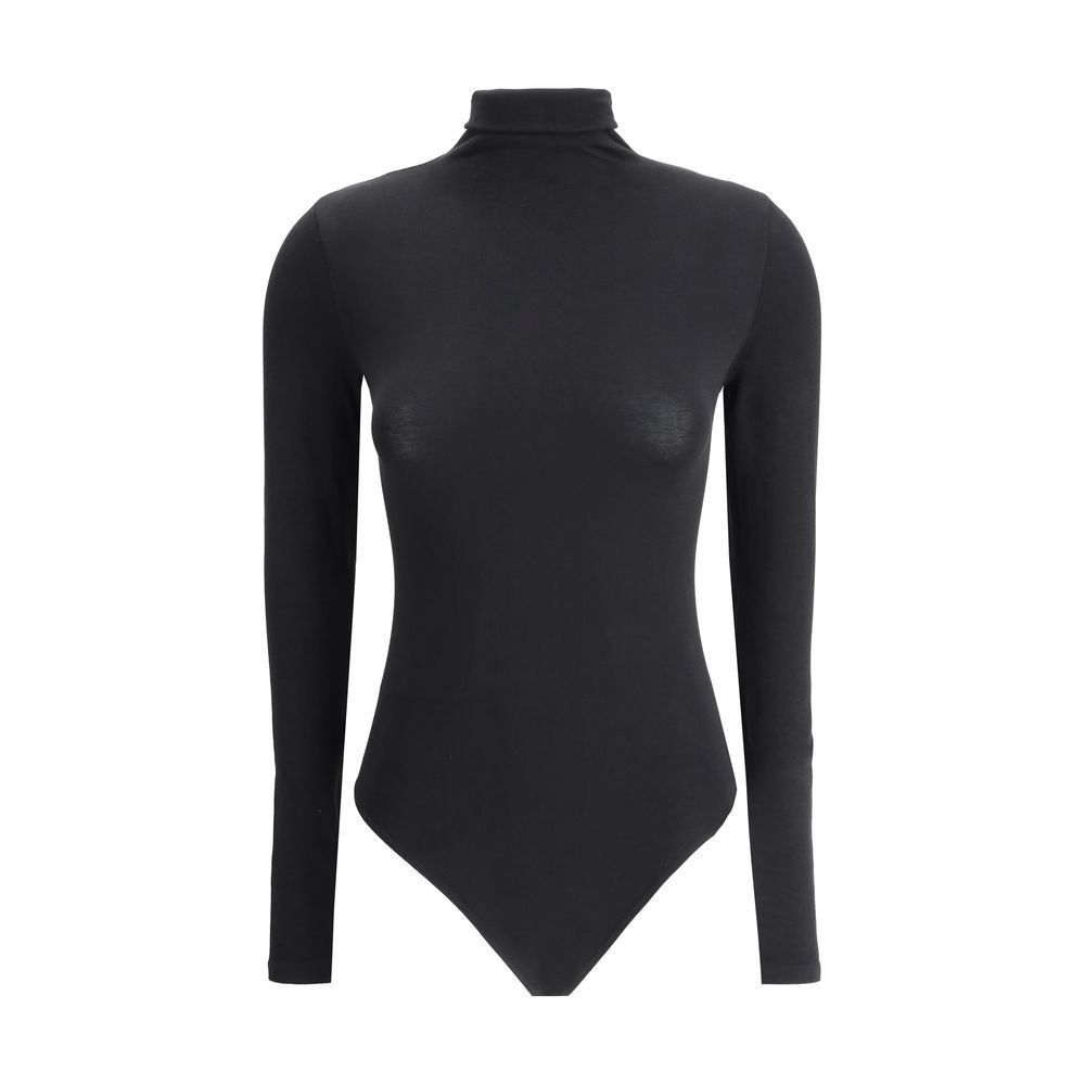 Wolford Black Cotton Bodysuit