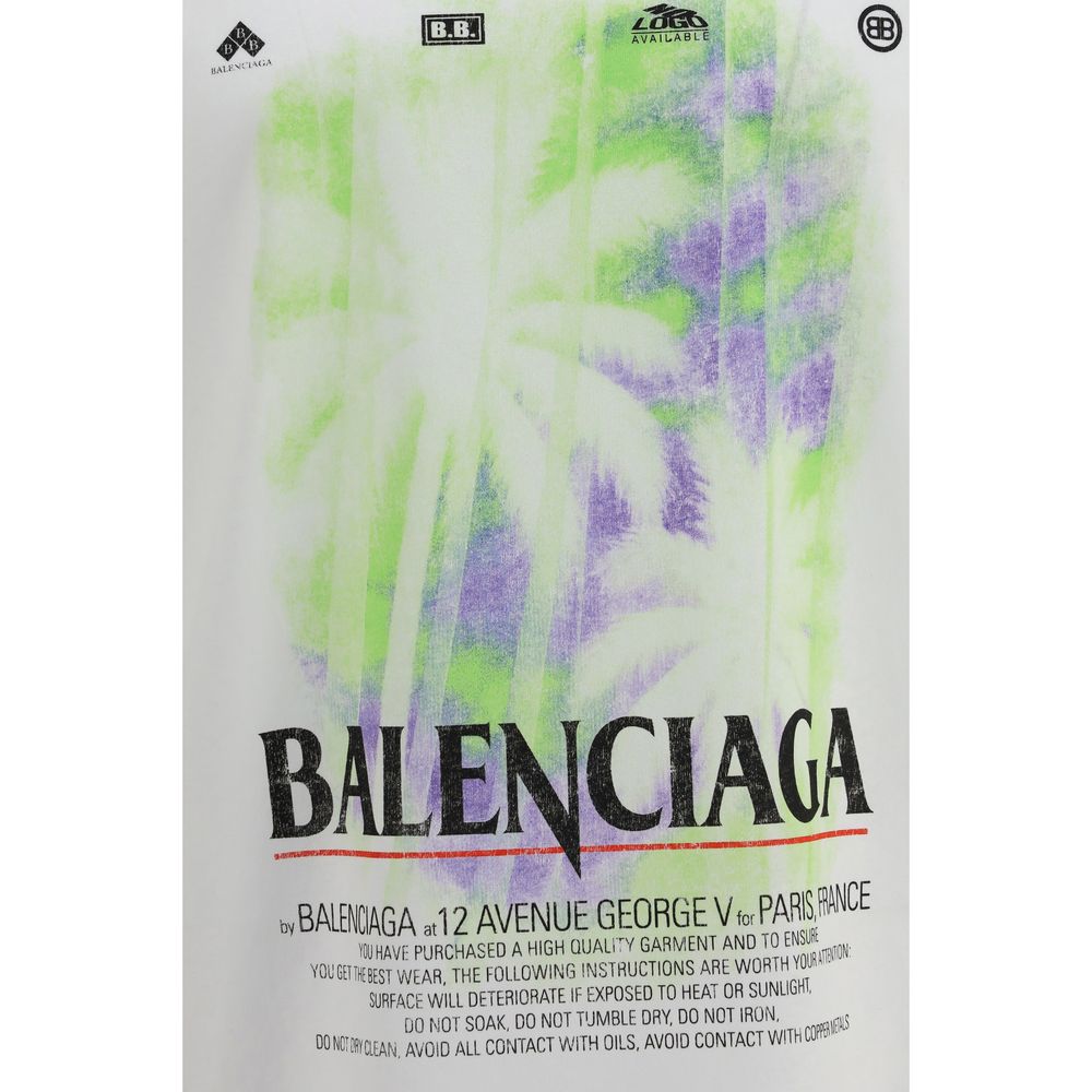 Balenciaga White Cotton T-Shirt
