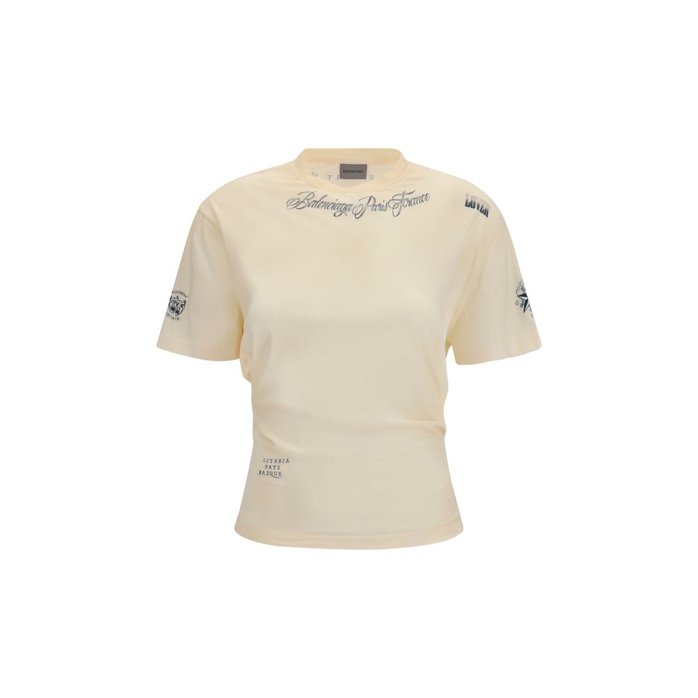 Balenciaga Beige Cotton T-Shirt