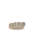 Dolce & Gabbana Beige Calf Leather Bos Taurus Regular Belt