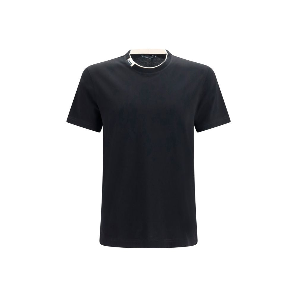 Dolce & Gabbana Black Cotton T-Shirt