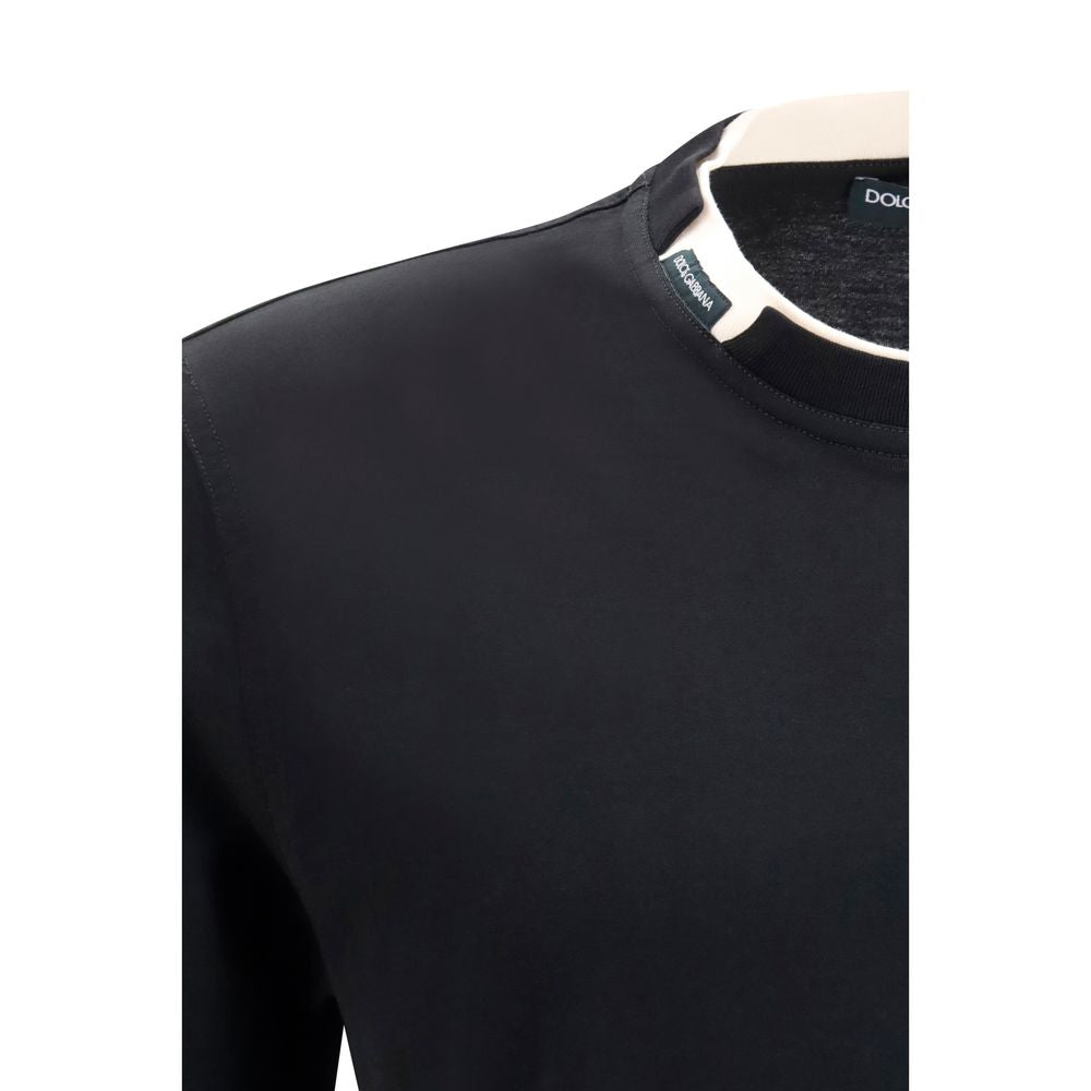 Dolce & Gabbana Black Cotton T-Shirt