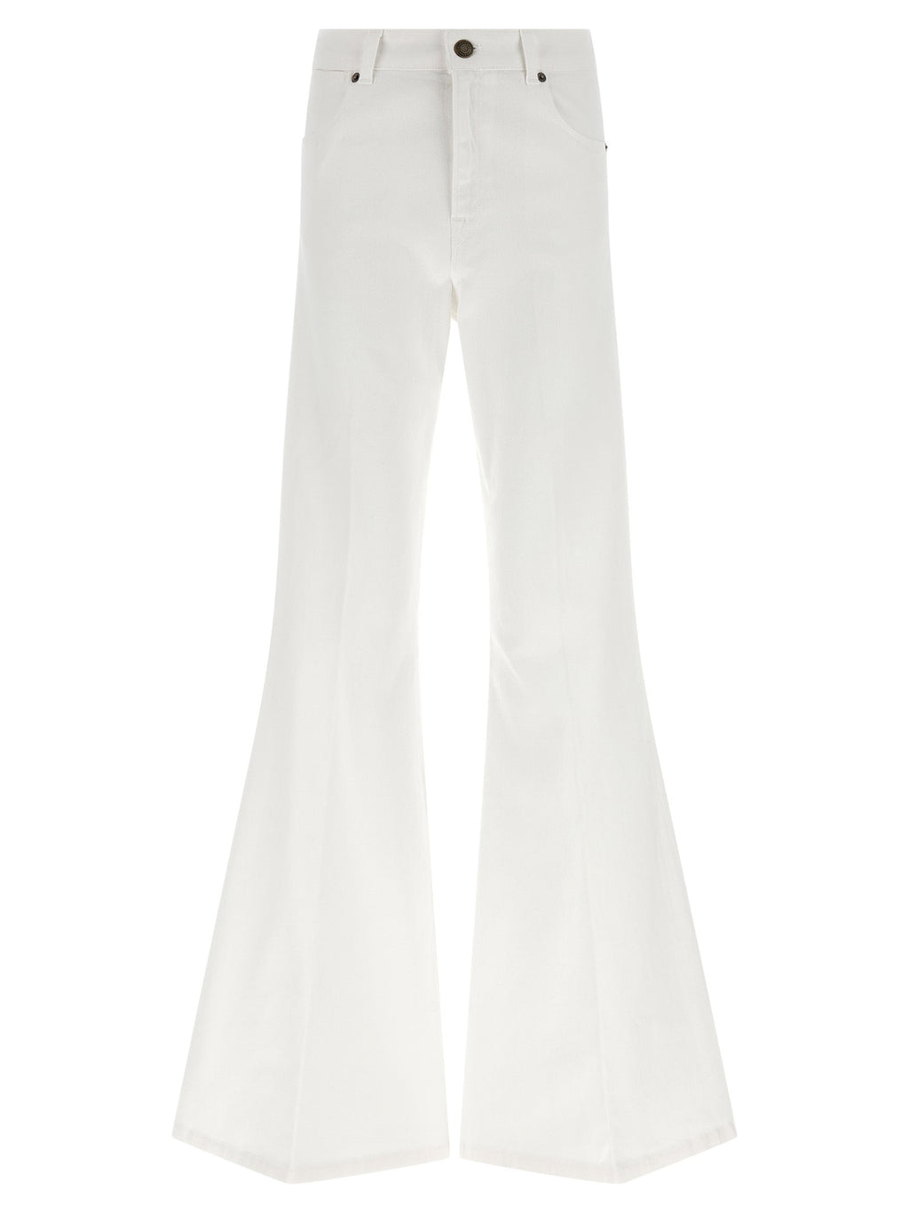 Twinset White Cotton Flared Jeans