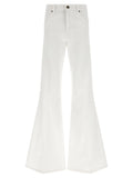 Twinset White Cotton Flared Jeans