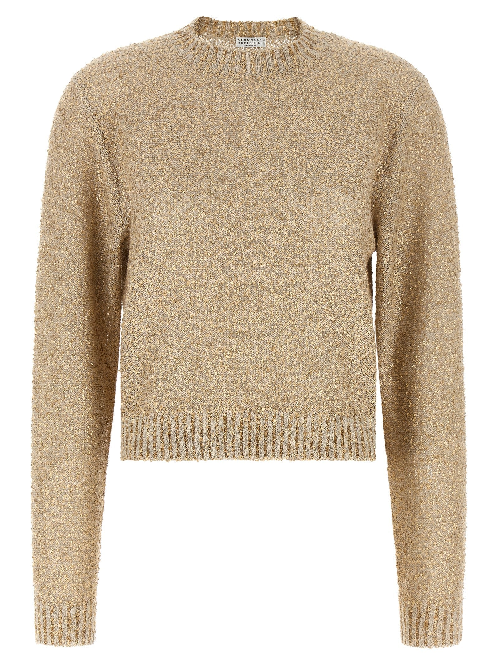 Brunello Cucinelli Gold Linen Cardigan