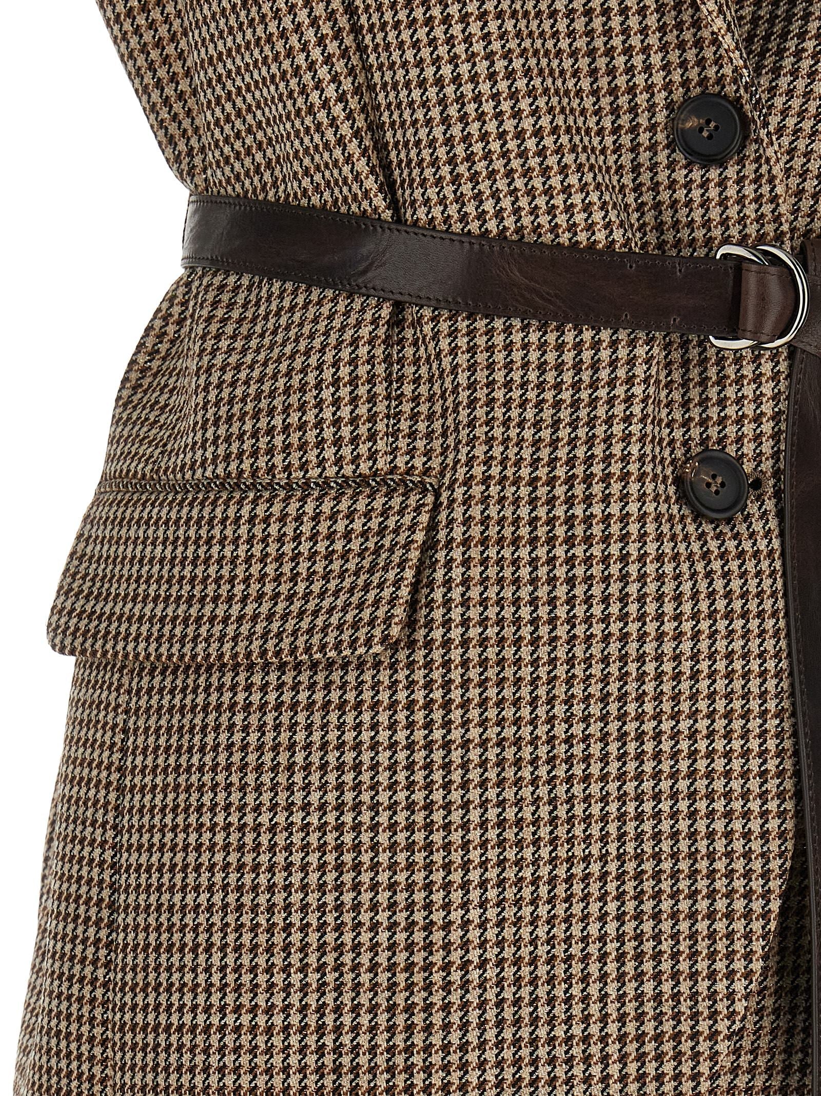 Brunello Cucinelli Beige Virgin Wool Sleeveless Jacket