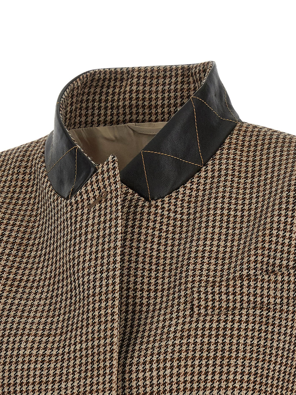 Brunello Cucinelli Beige Virgin Wool Sleeveless Jacket