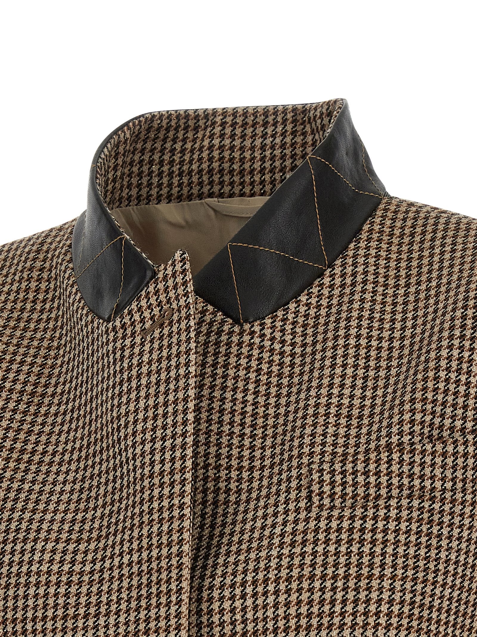 Brunello Cucinelli Beige Virgin Wool Sleeveless Jacket