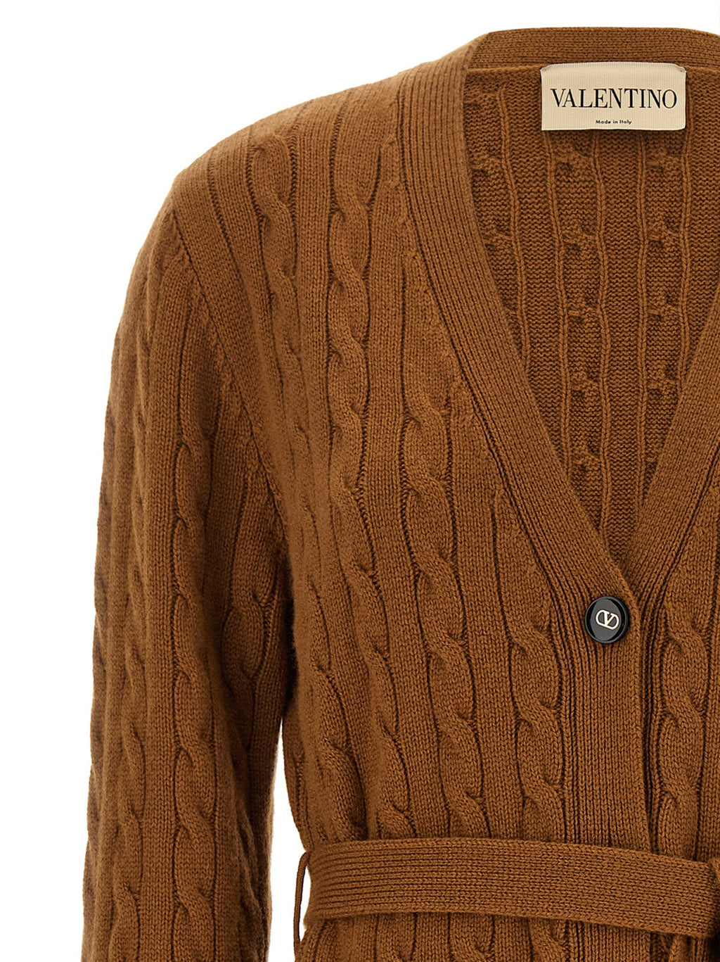 Valentino Garavani Brown Cashmere Cardigan