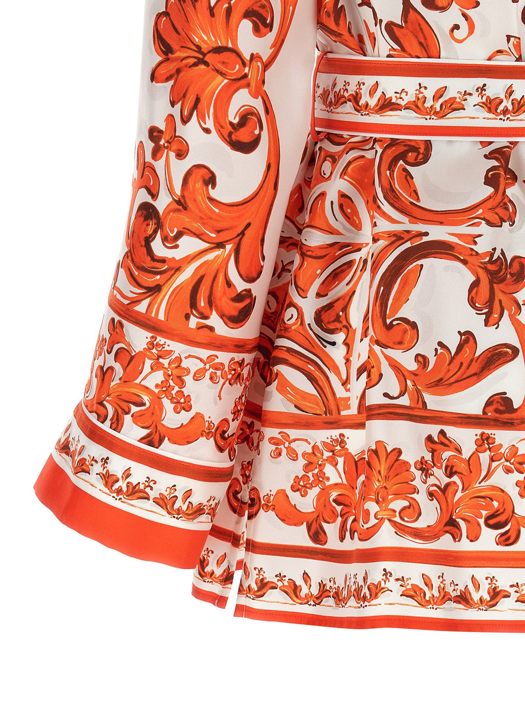 Dolce & Gabbana Orange Silk Blouse