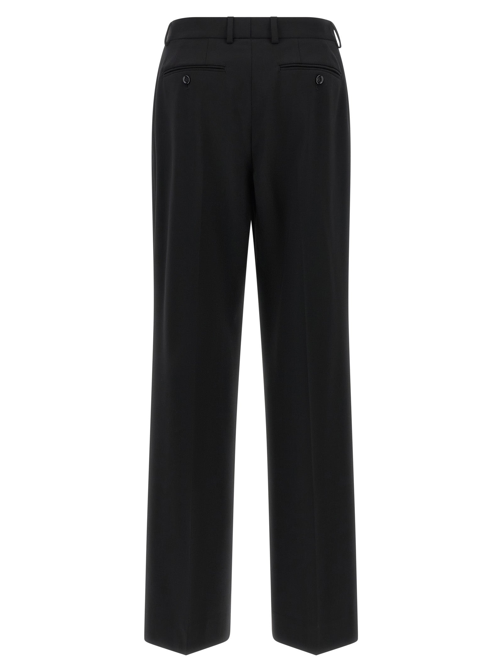 Dolce & Gabbana Black Virgin Wool Casual Pants