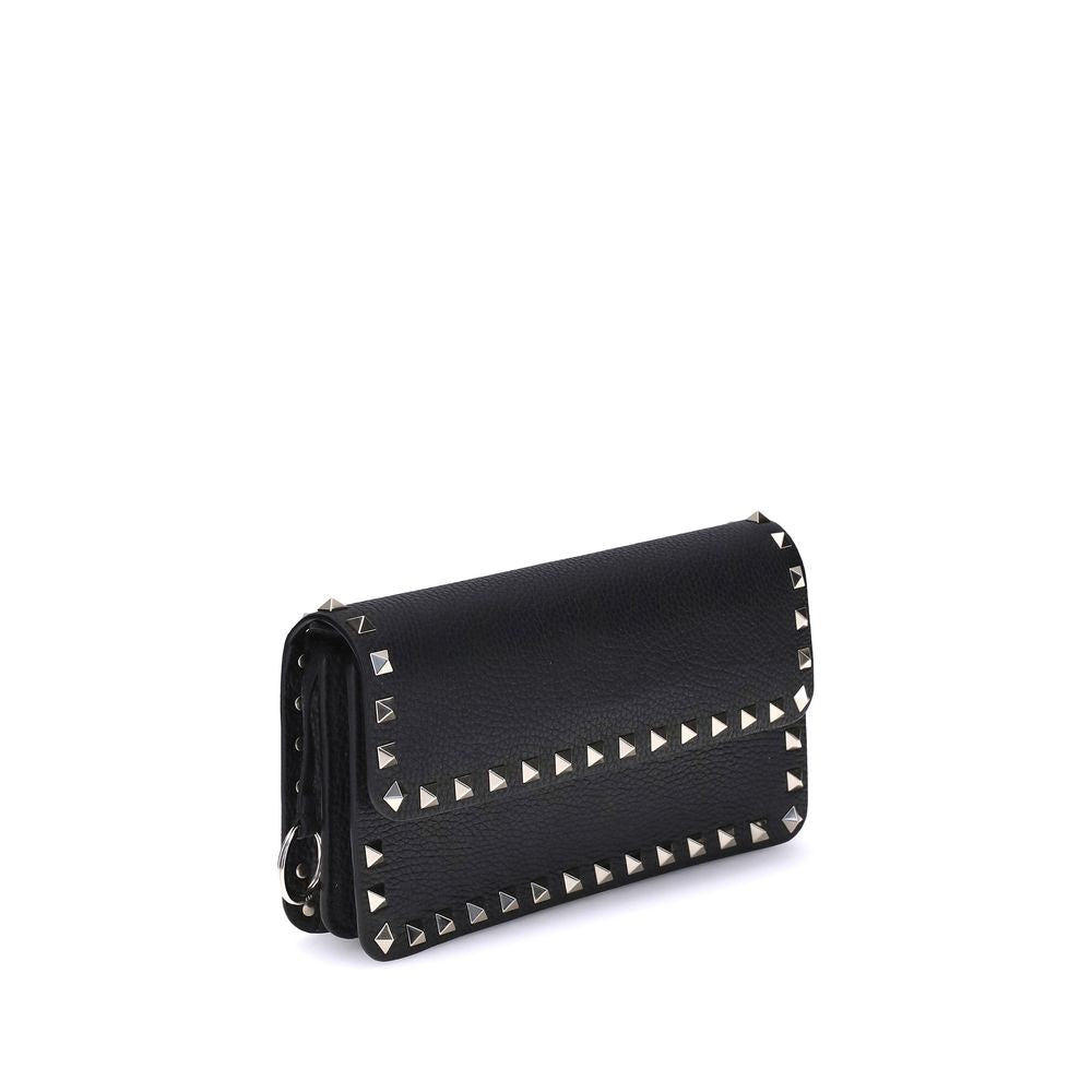 Valentino Garavani Black Calf Leather Bos Taurus Wallet