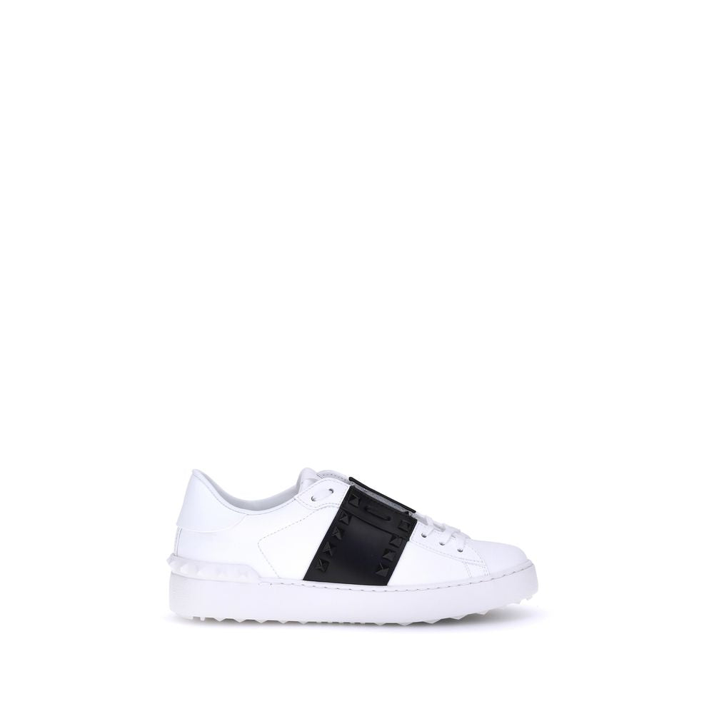 Valentino Garavani White Calf Leather Bos Taurus Low Top Sneakers