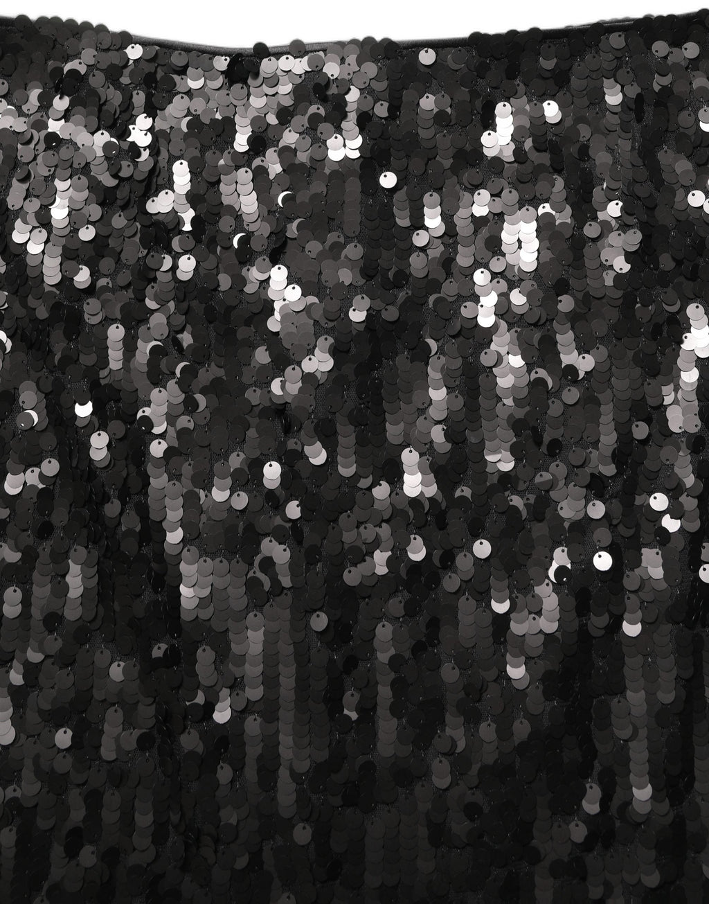 Dolce & Gabbana Black Sequin High Waist Pencil Midi Skirt