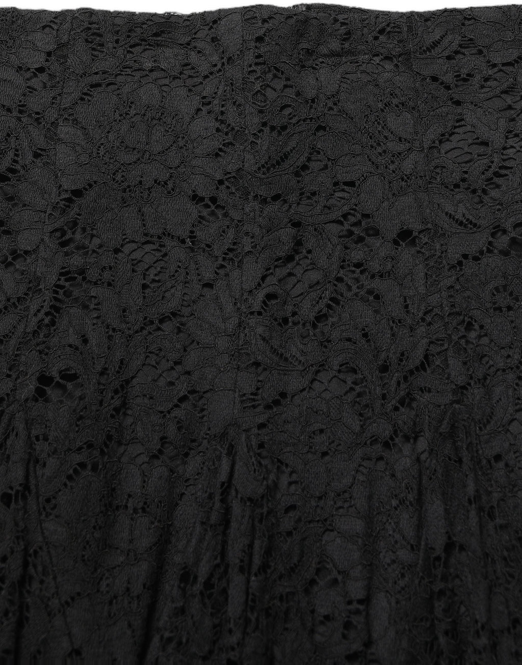 Dolce & Gabbana Black Floral Cut Out Lace A-line Mini Skirt