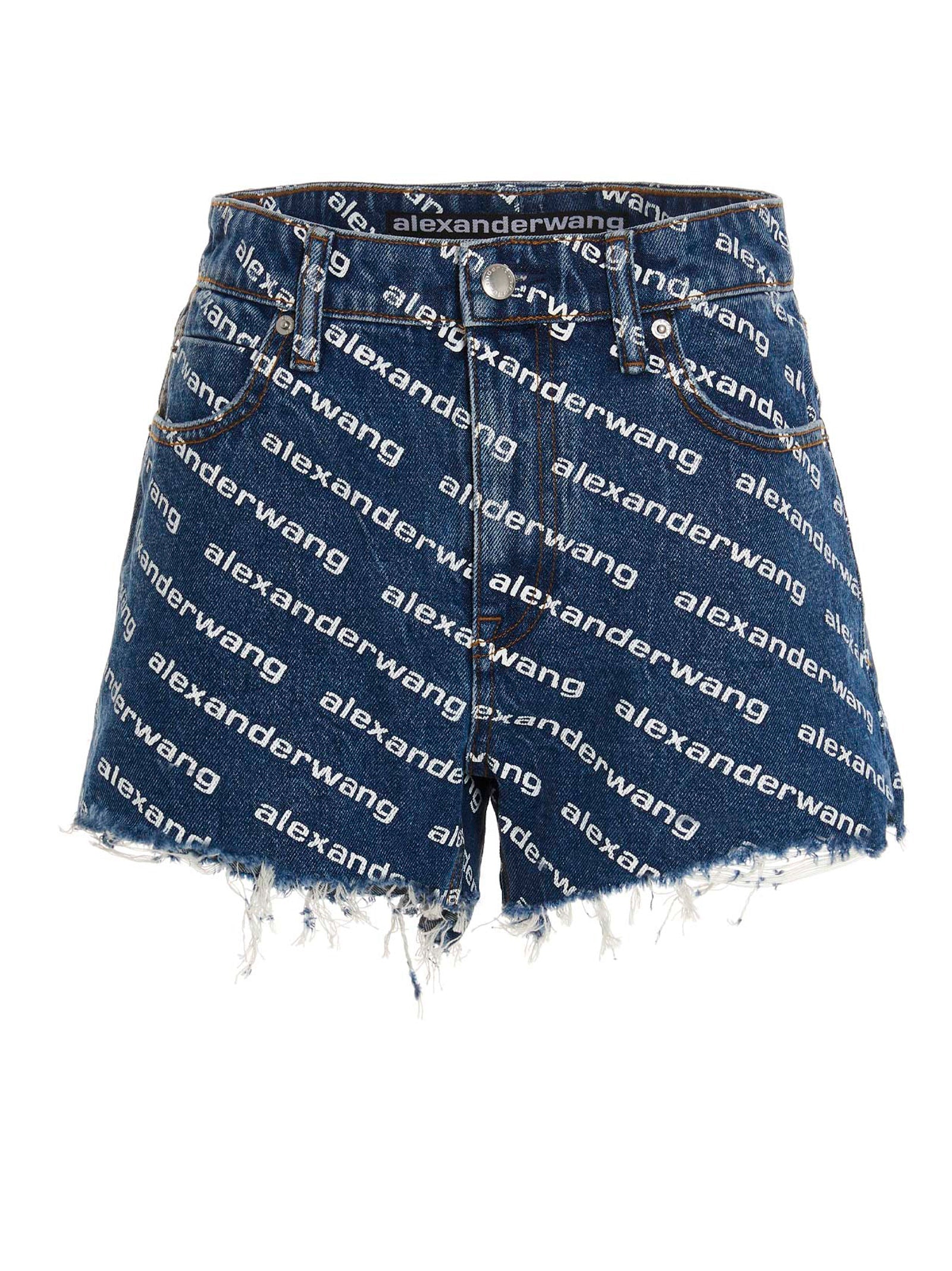 DENIM X ALEXANDER WANG Blue Cotton Bermuda Shorts