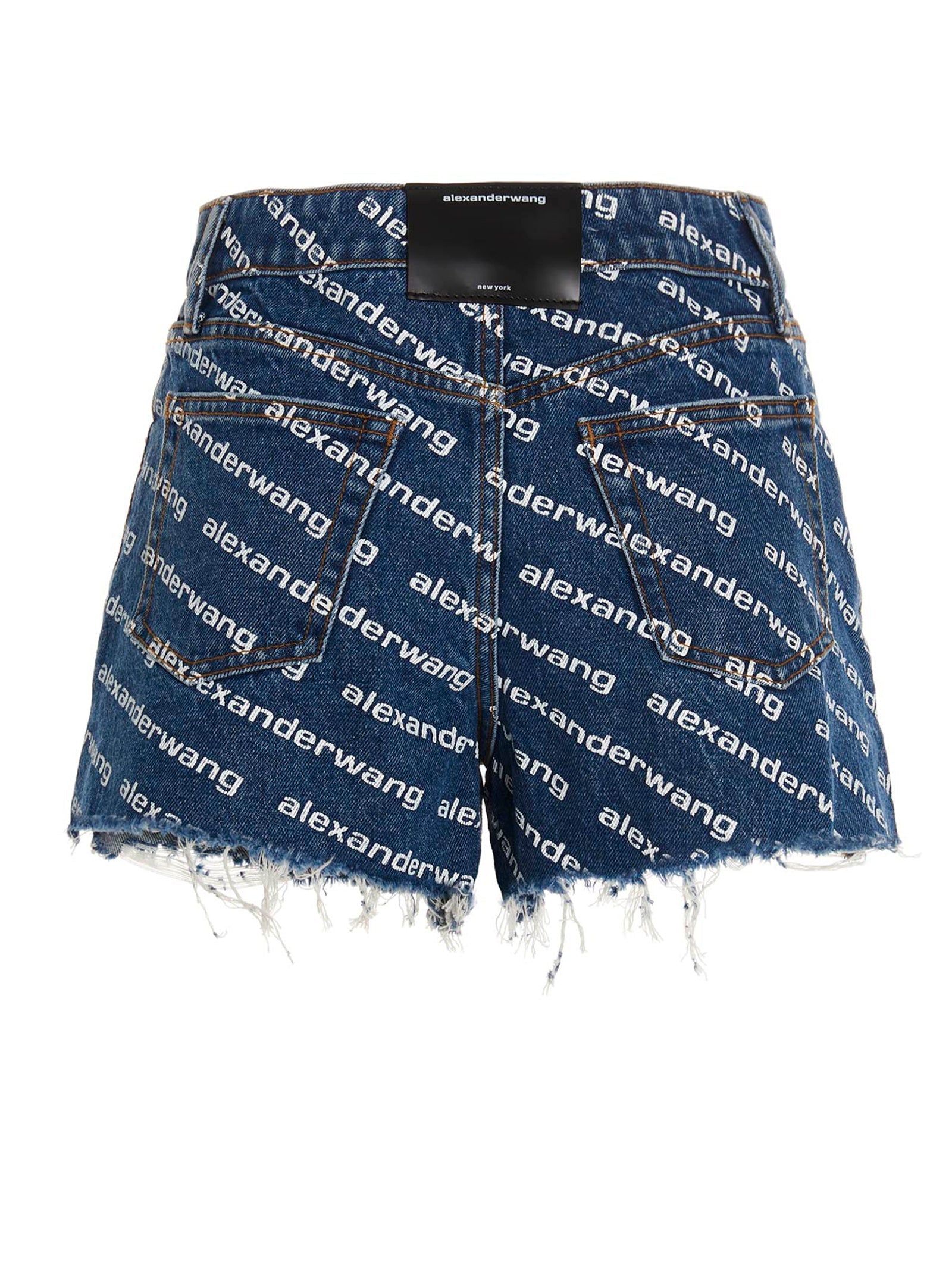 DENIM X ALEXANDER WANG Blue Cotton Bermuda Shorts