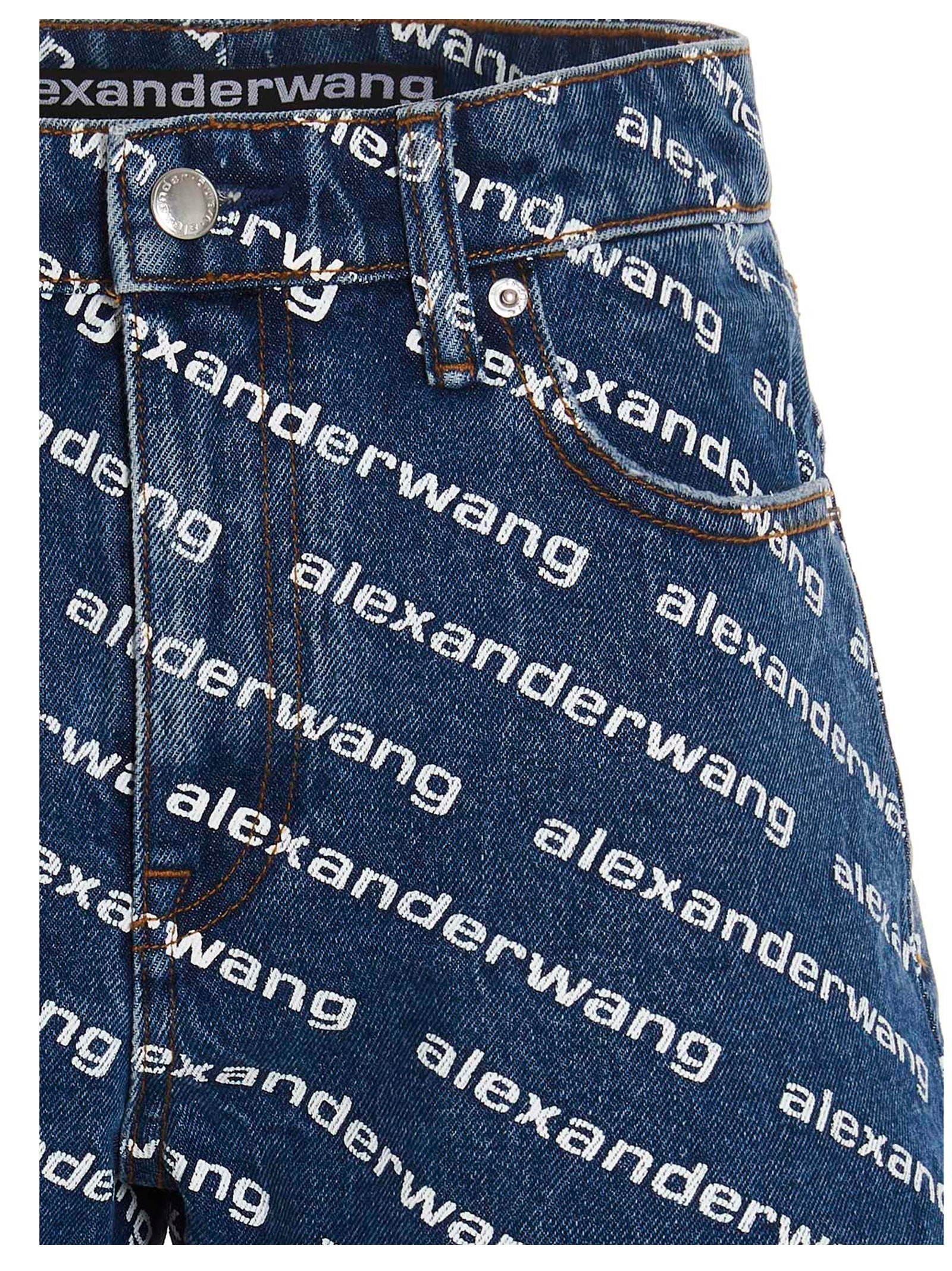 DENIM X ALEXANDER WANG Blue Cotton Bermuda Shorts