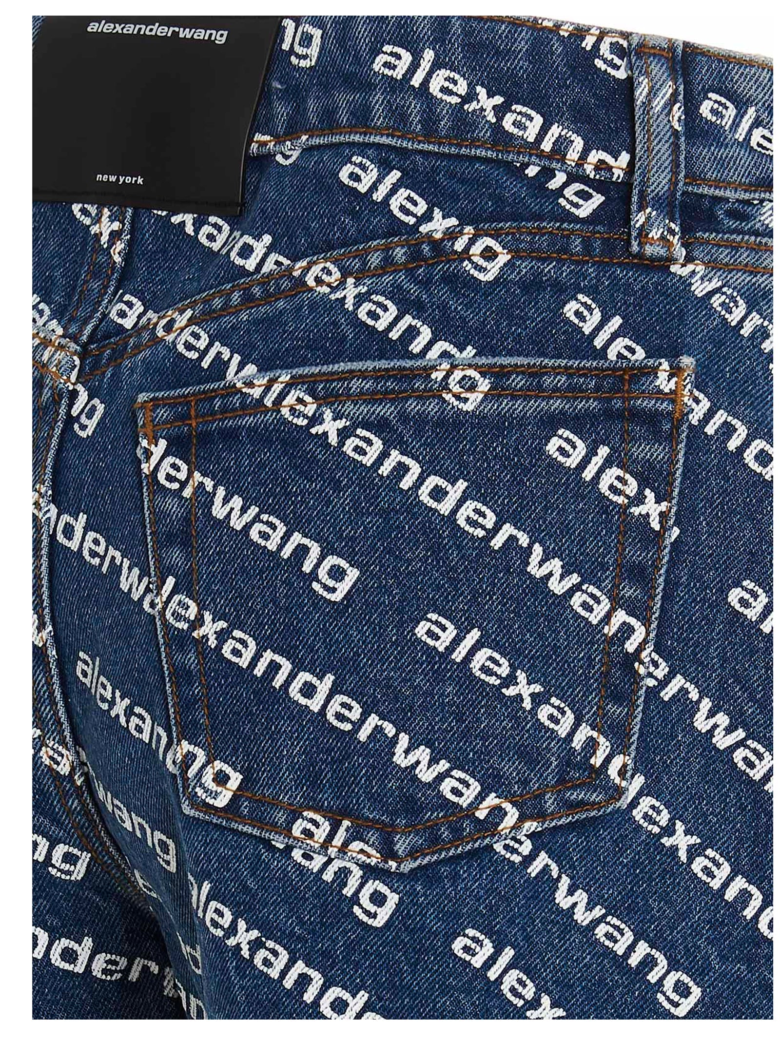 DENIM X ALEXANDER WANG Blue Cotton Bermuda Shorts