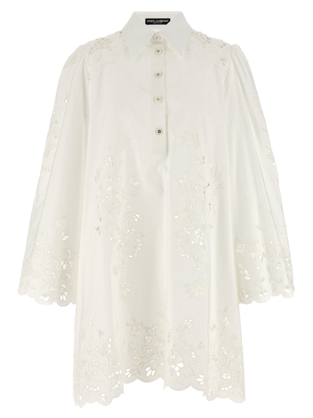 Dolce & Gabbana White Cotton Short Dress