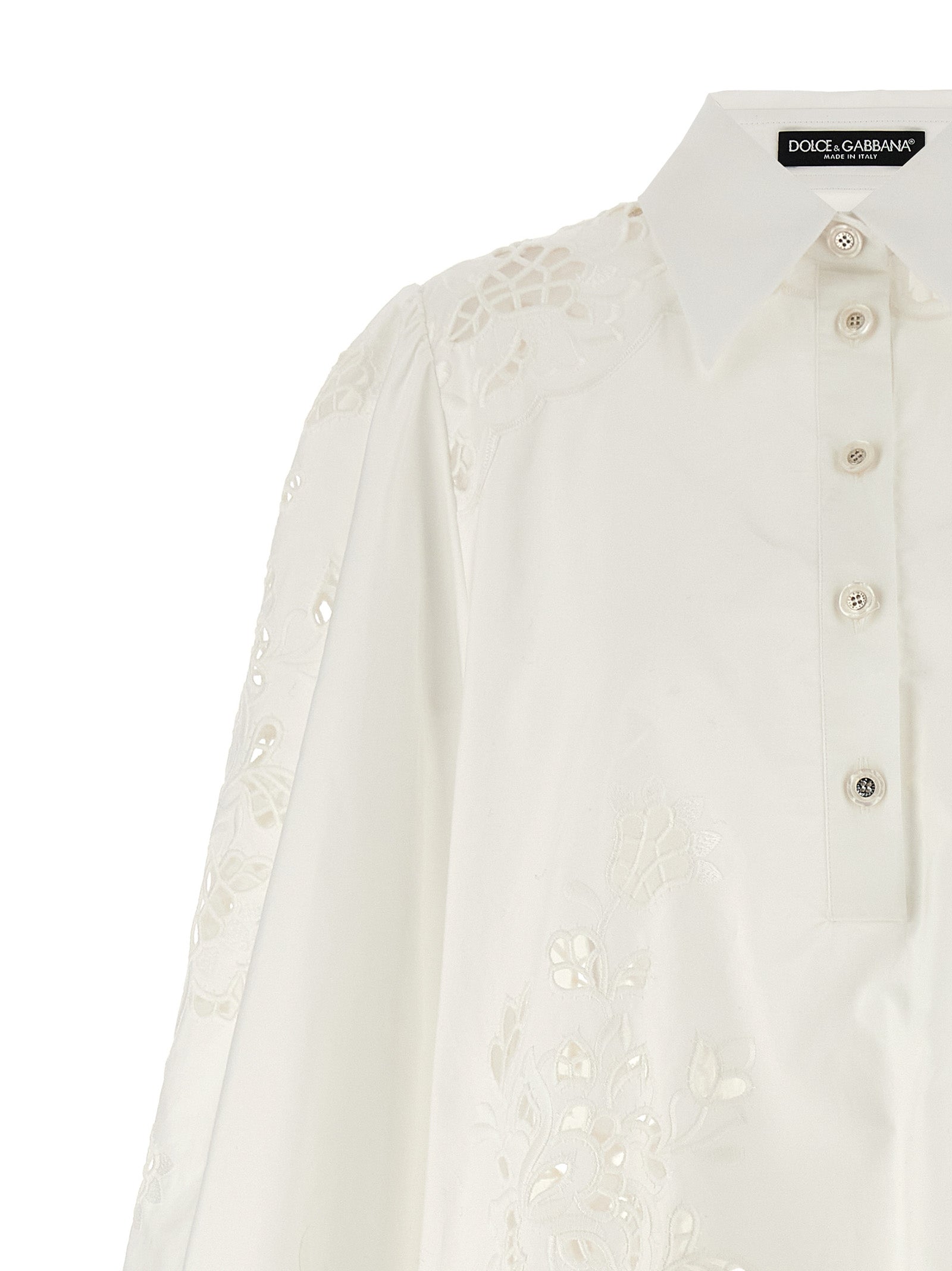 Dolce & Gabbana White Cotton Short Dress
