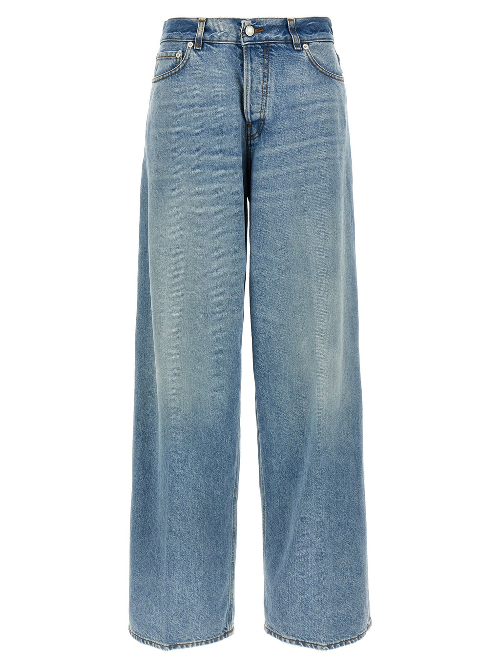 Haikure Blue Cotton Straight-Leg Jeans