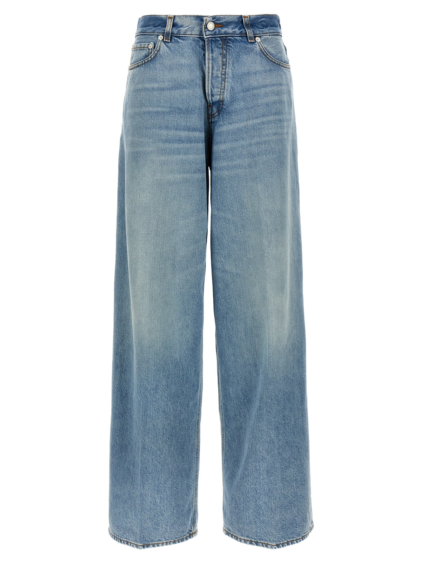 Haikure Blue Cotton Straight-Leg Jeans