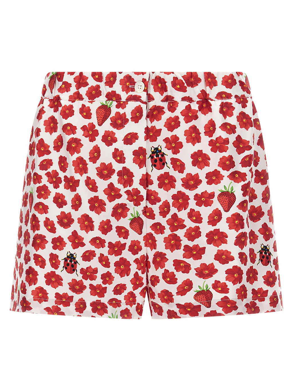 Versace Multicolor Silk Bermuda Shorts