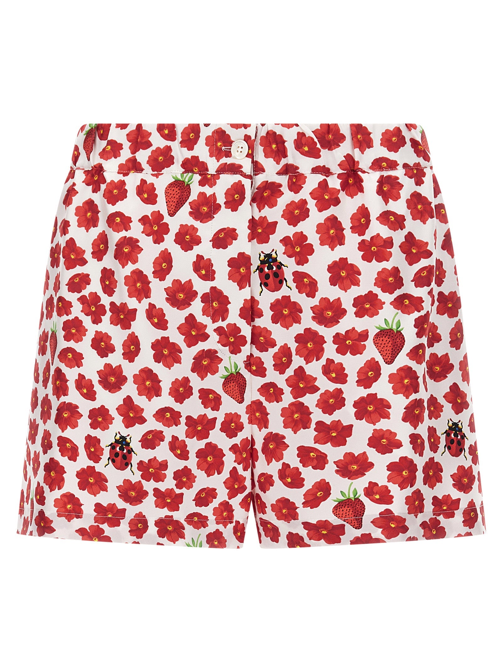 Versace Multicolor Silk Bermuda Shorts