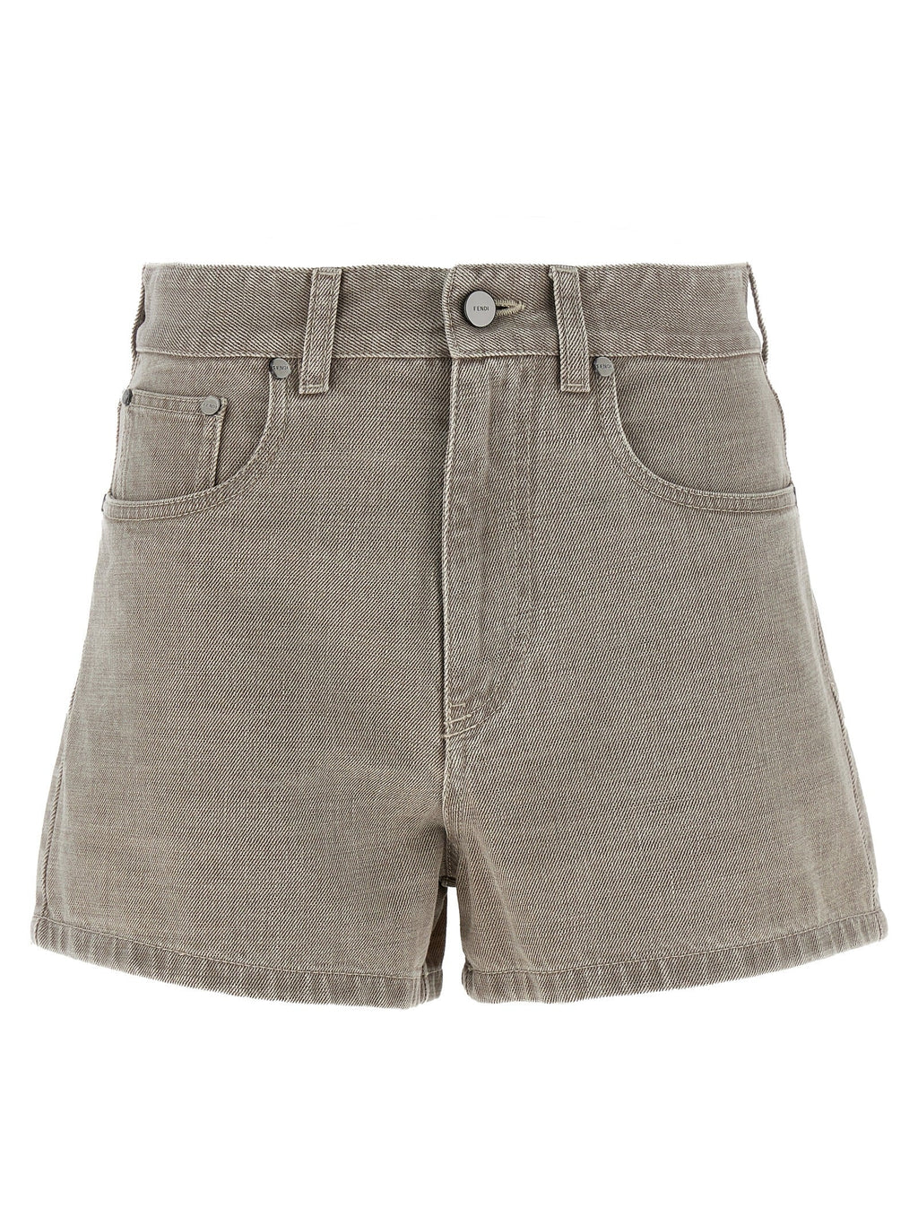 Fendi Beige Cotton Bermuda Shorts