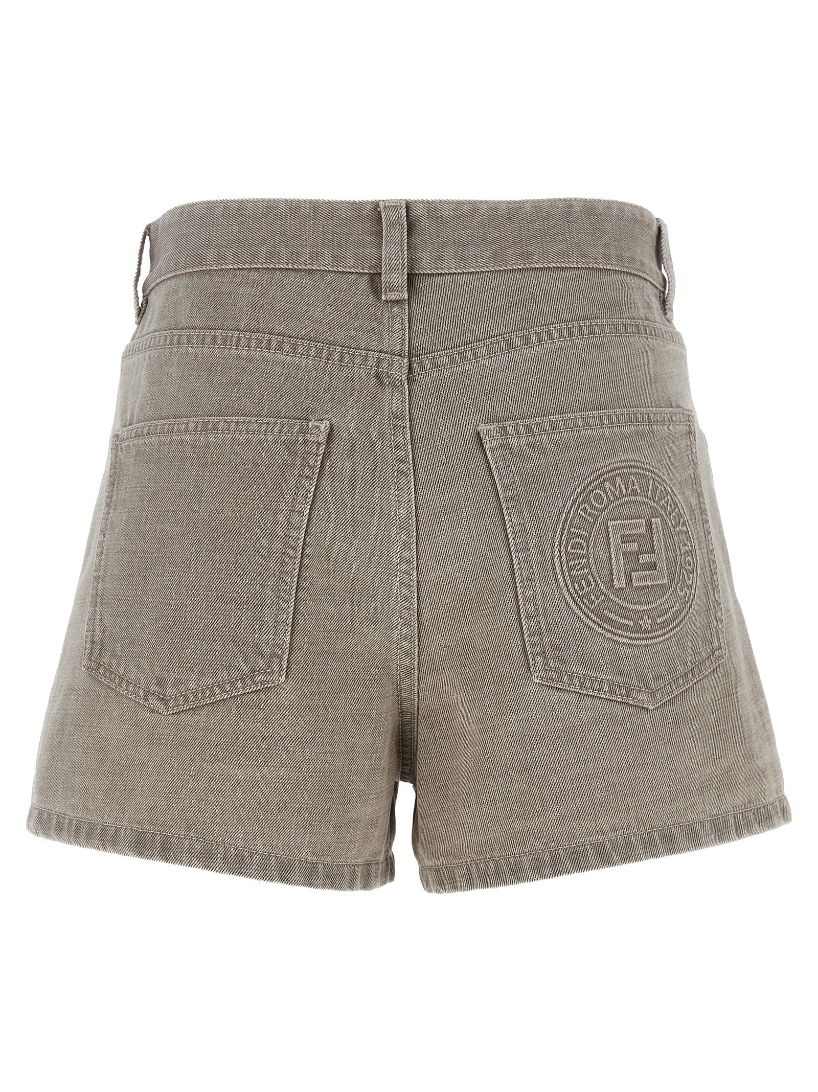 Fendi Beige Cotton Bermuda Shorts