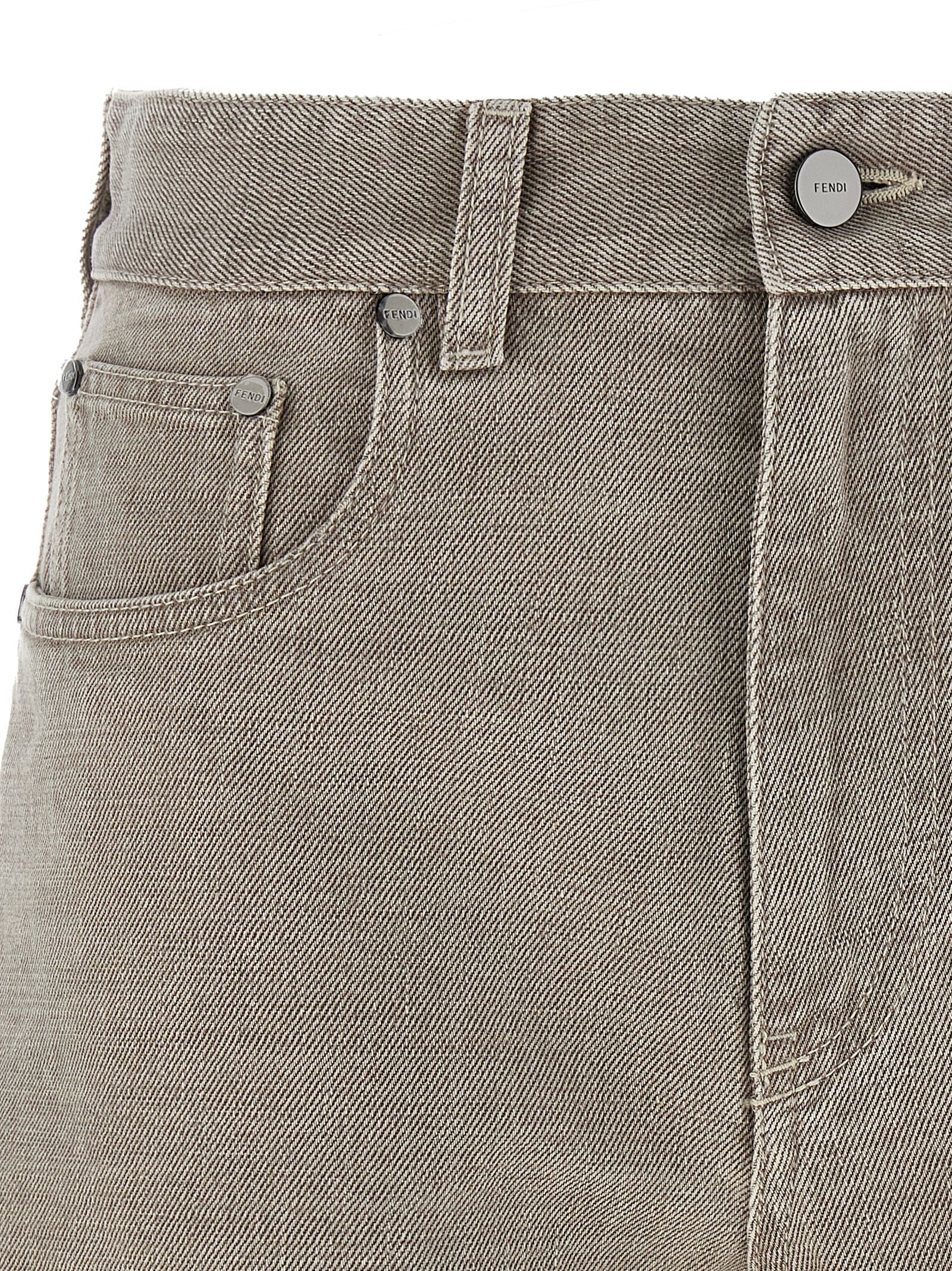 Fendi Beige Cotton Bermuda Shorts