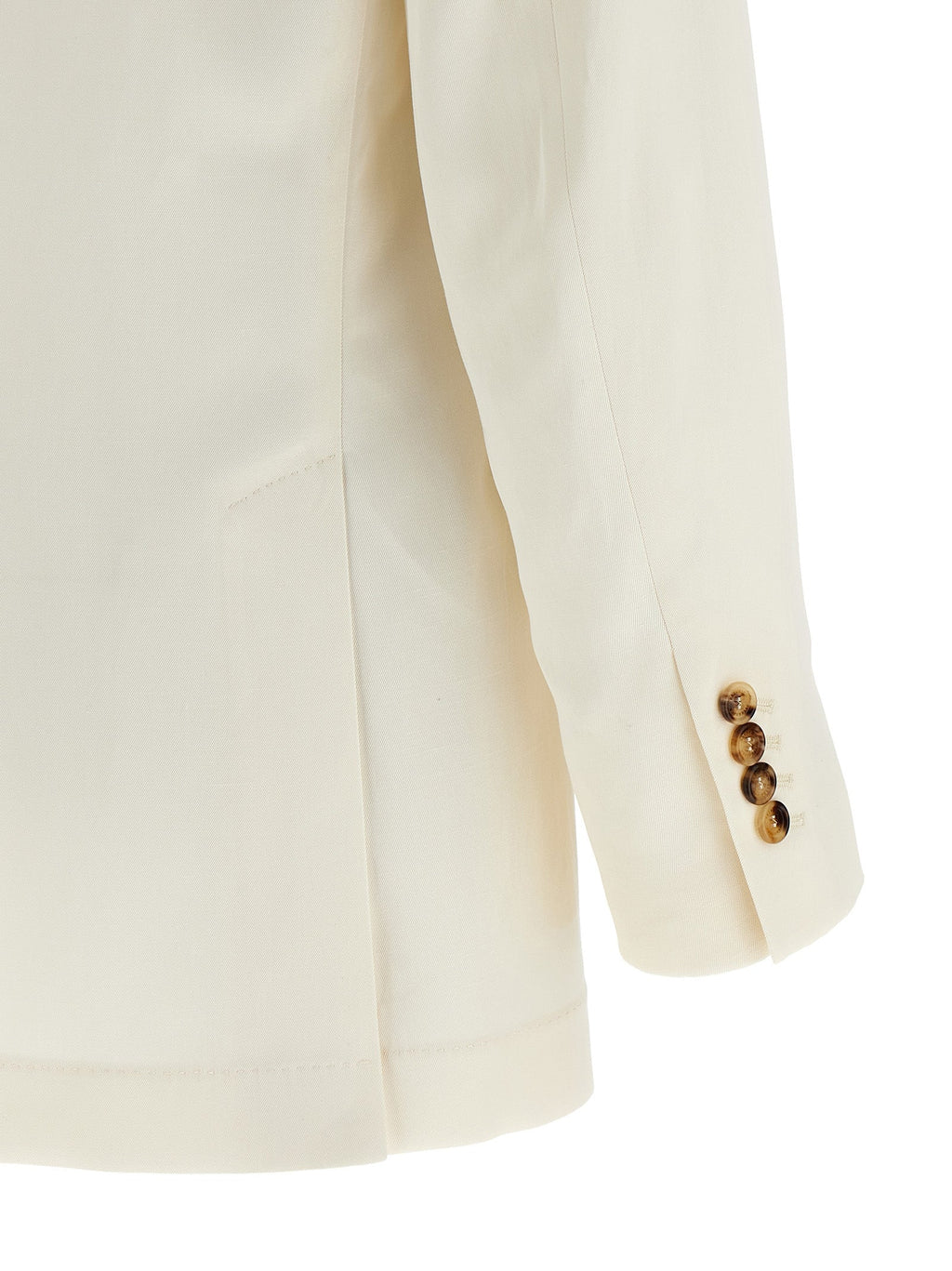 Brunello Cucinelli White Silk Blazer