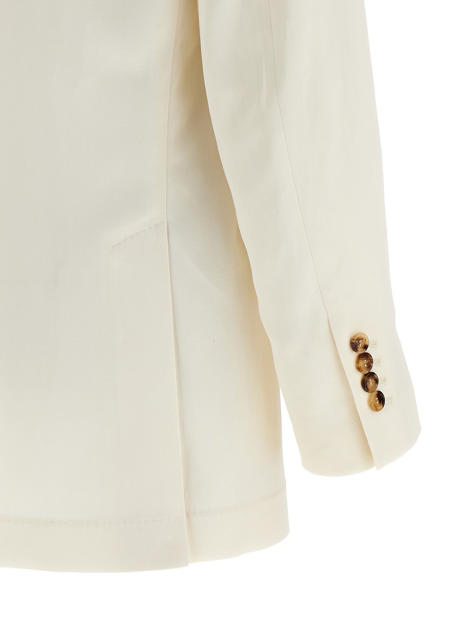 Brunello Cucinelli White Silk Blazer