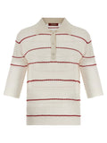 Max Mara White Silk Polo Shirt