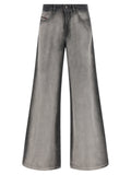 Diesel Gray Cotton Flared Jeans