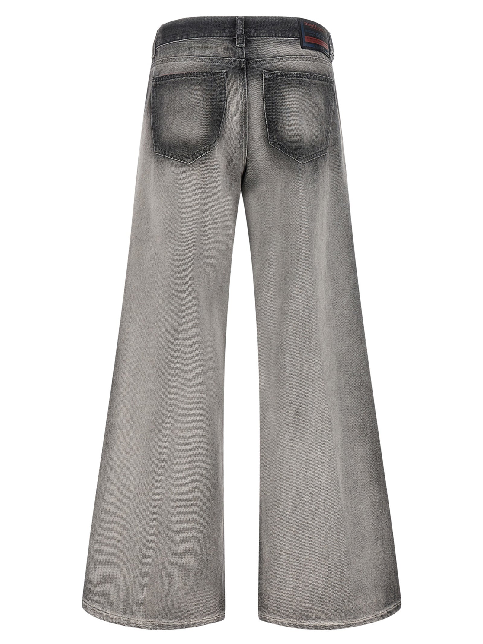 Diesel Gray Cotton Flared Jeans Diesel