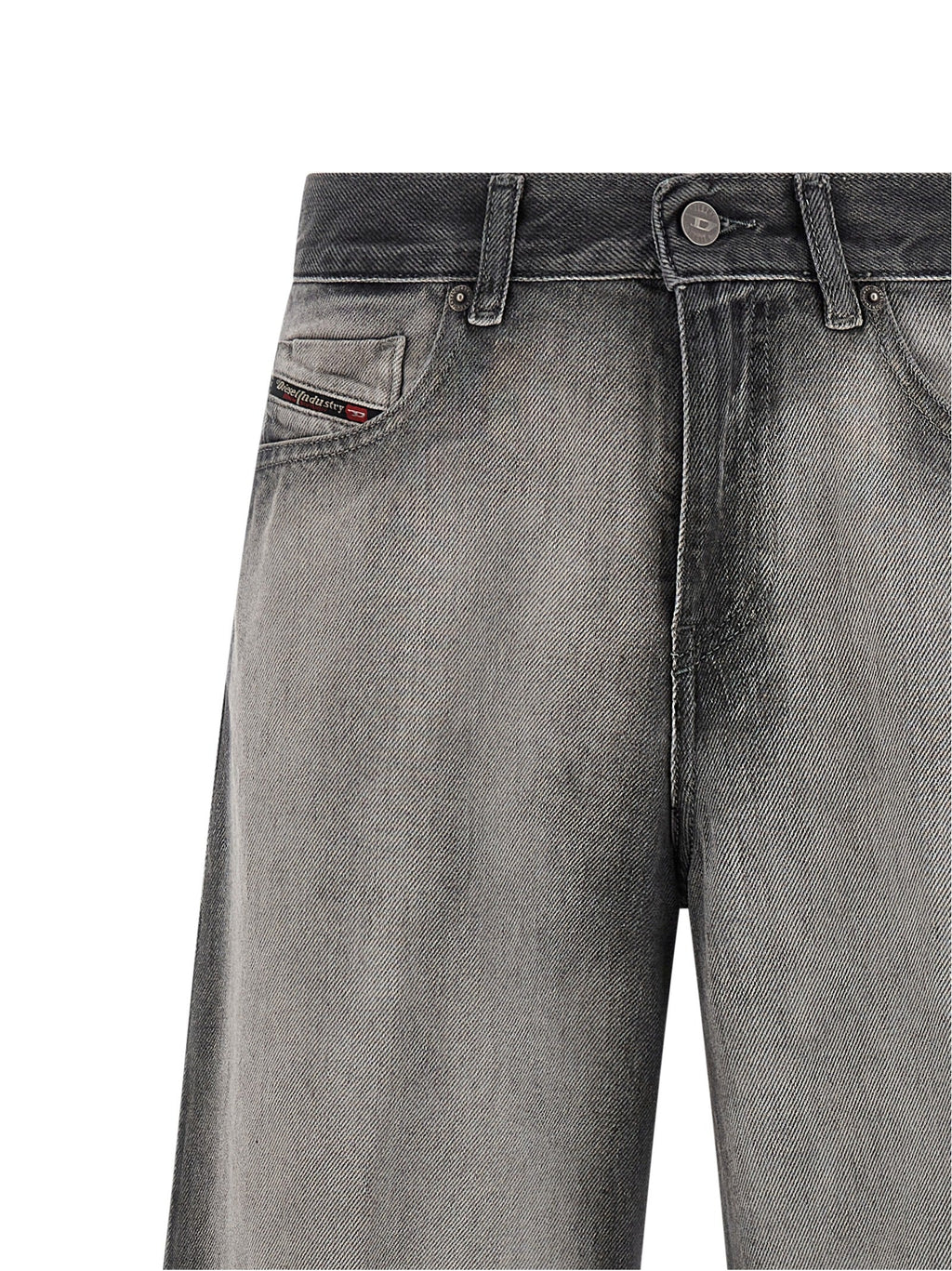 Diesel Gray Cotton Flared Jeans