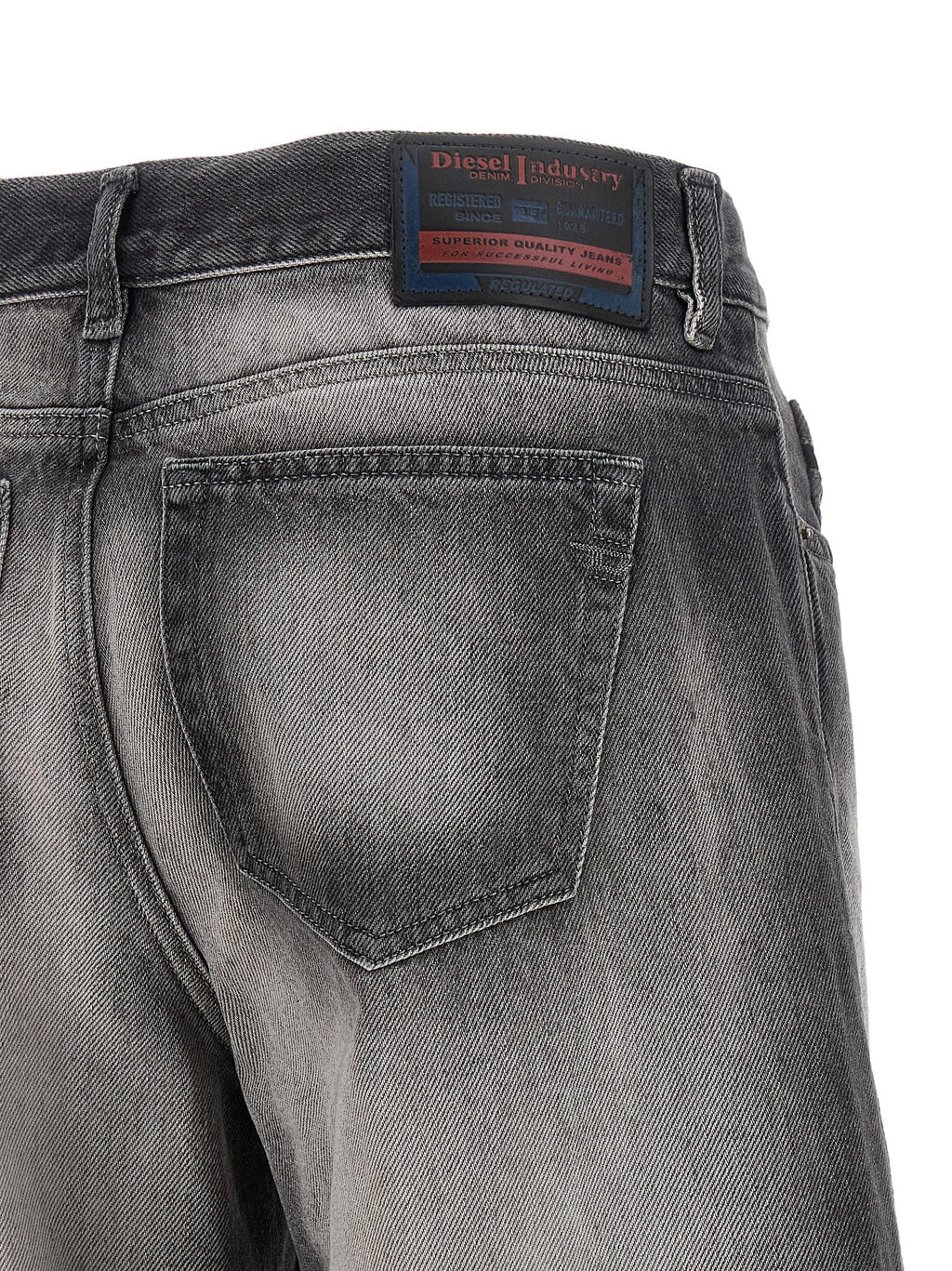 Diesel Gray Cotton Flared Jeans