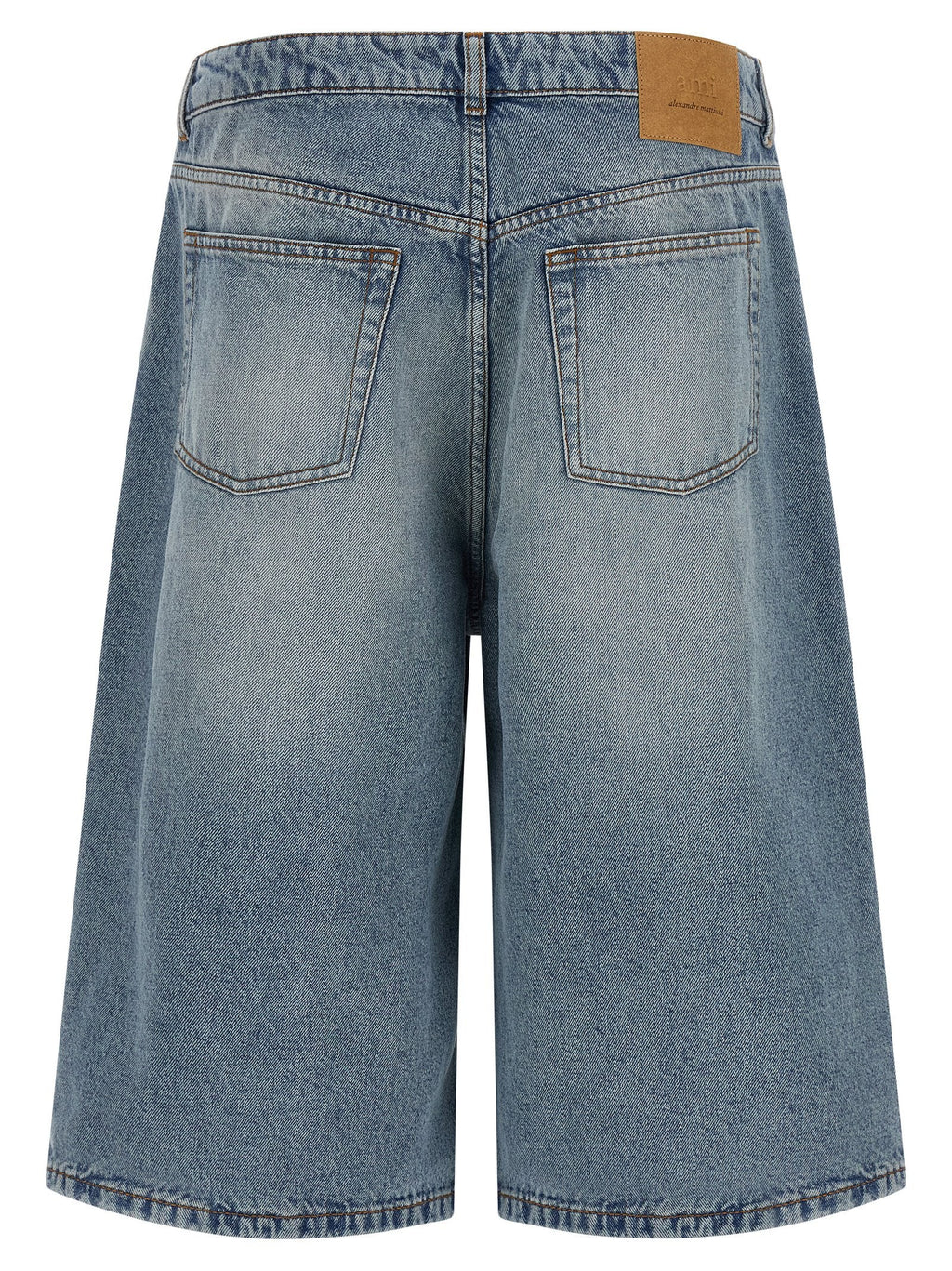 Ami Paris Blue Cotton Bermuda Shorts Ami Paris