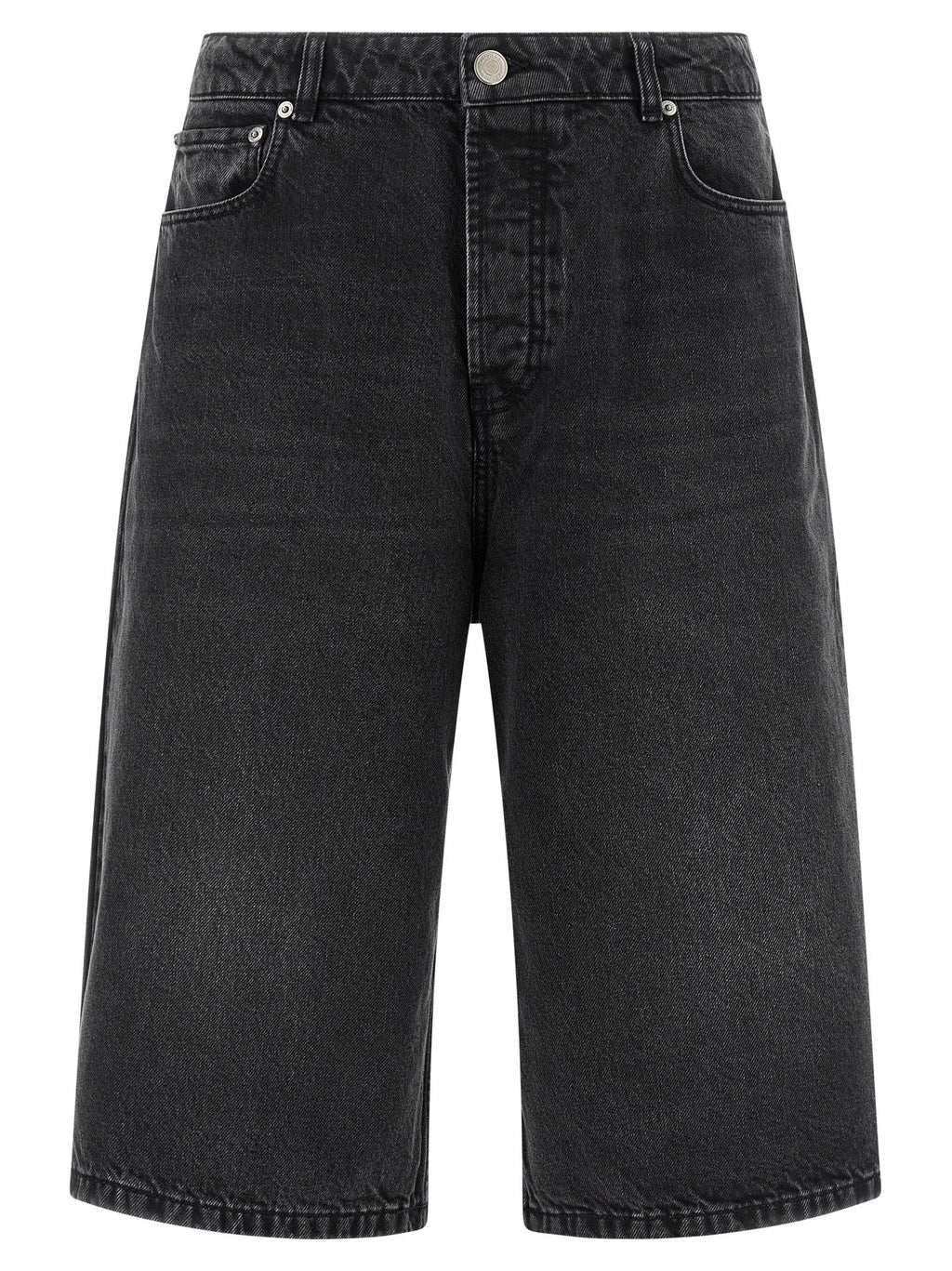 Ami Paris Black Cotton Bermuda Shorts