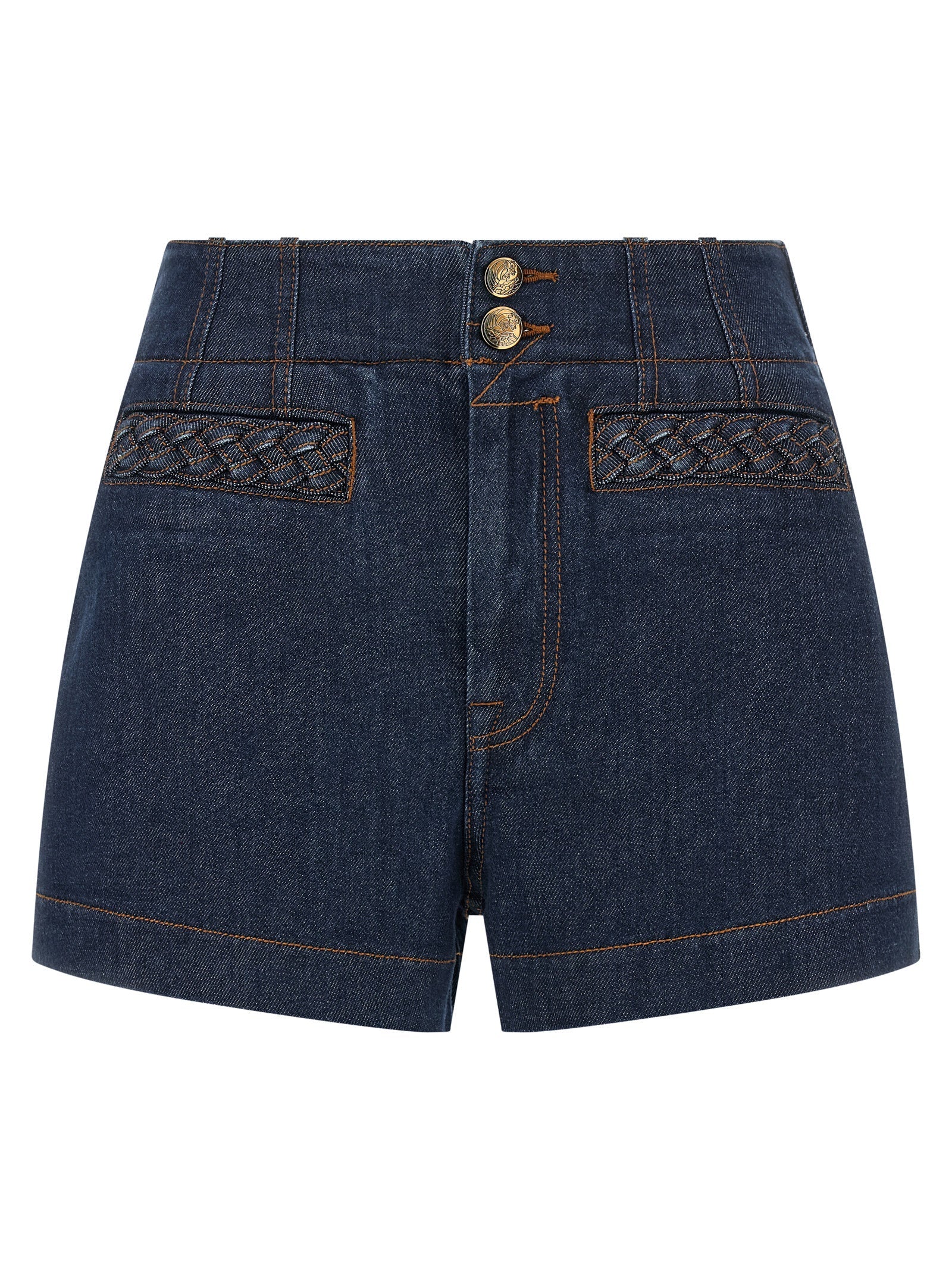 Zimmermann Blue Cotton Bermuda Shorts