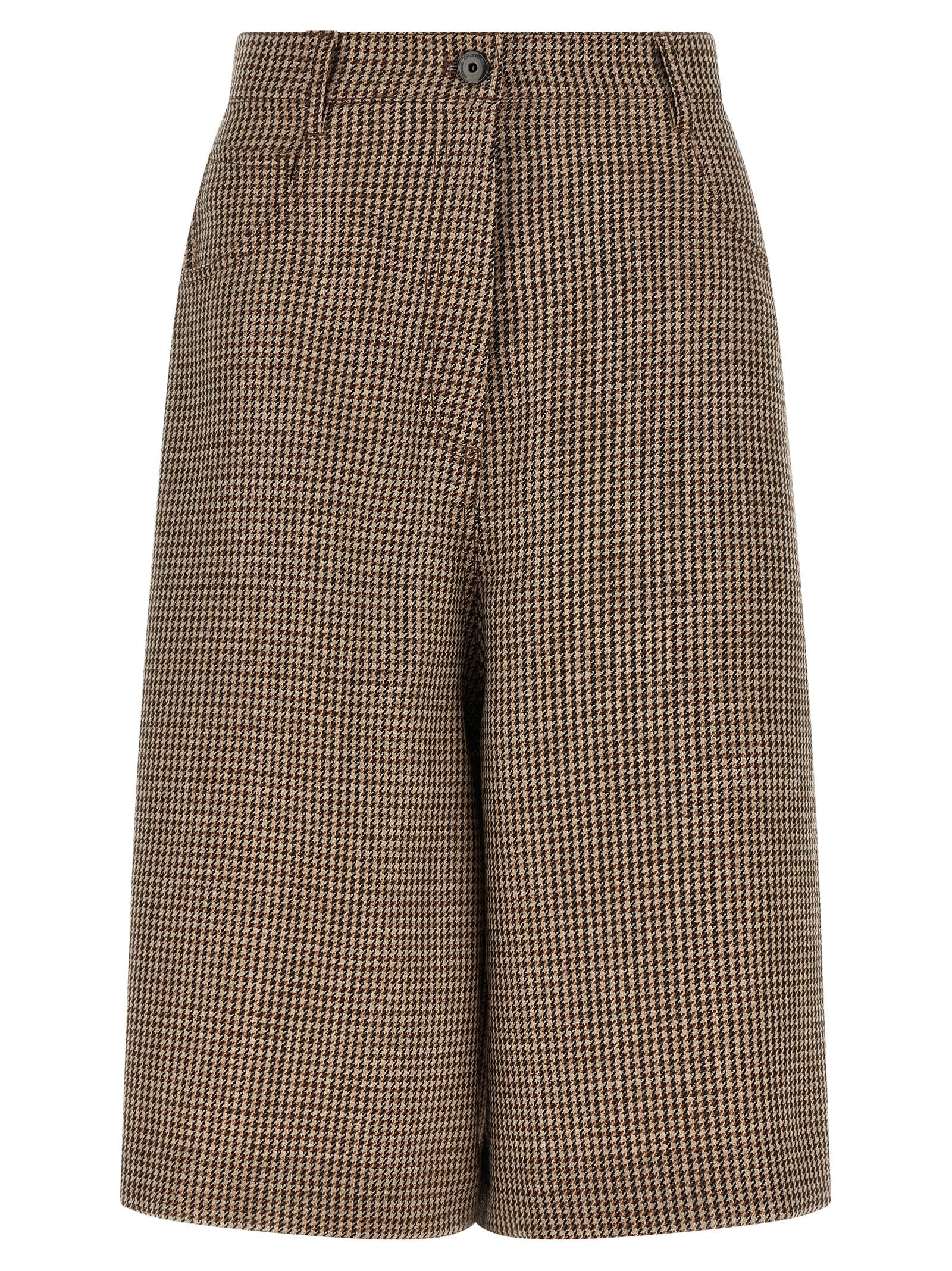 Brunello Cucinelli Brown Virgin Wool Bermuda Shorts