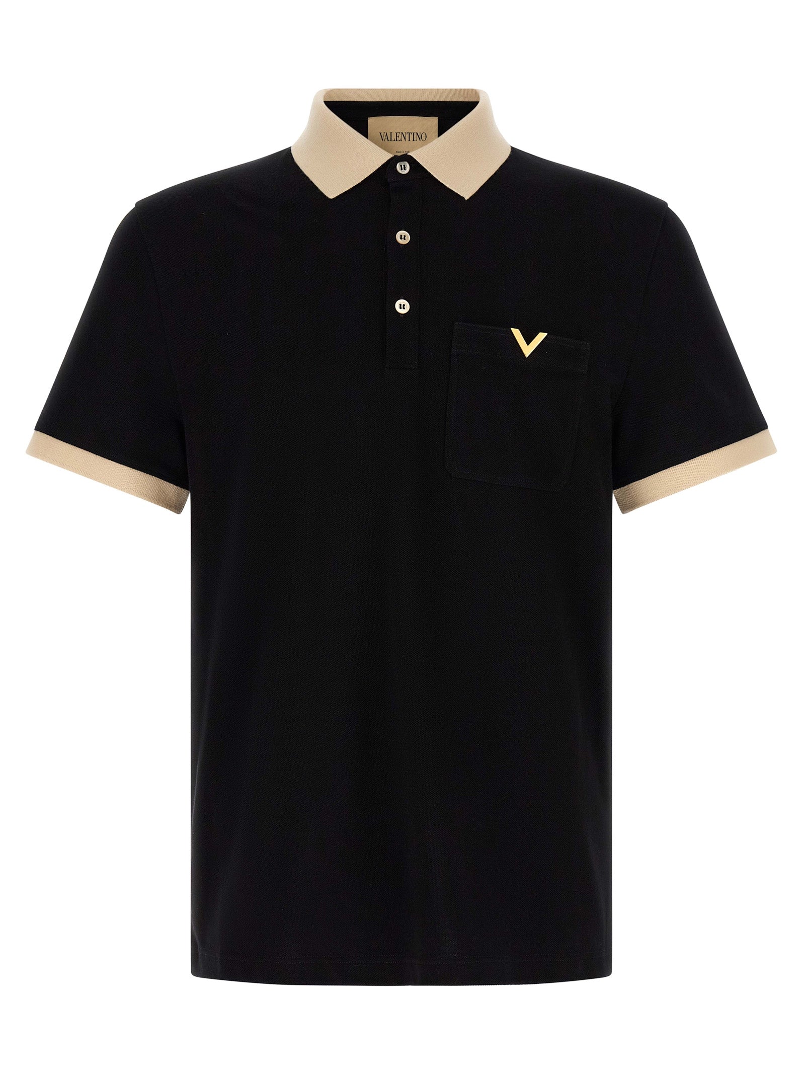 Valentino Garavani Bicolor Cotton Polo Shirt Valentino Garavani