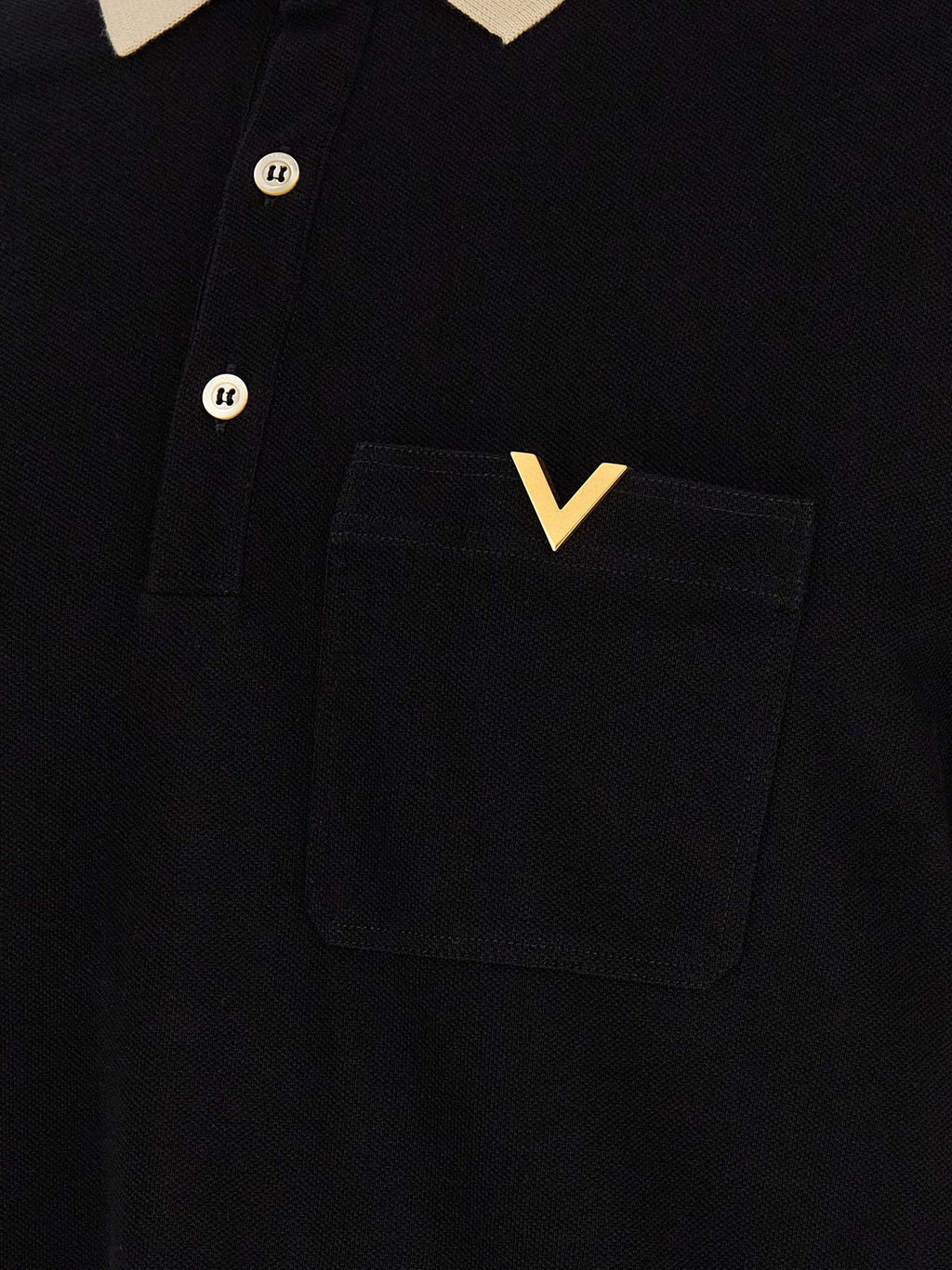 Valentino Garavani Bicolor Cotton Polo Shirt Valentino Garavani