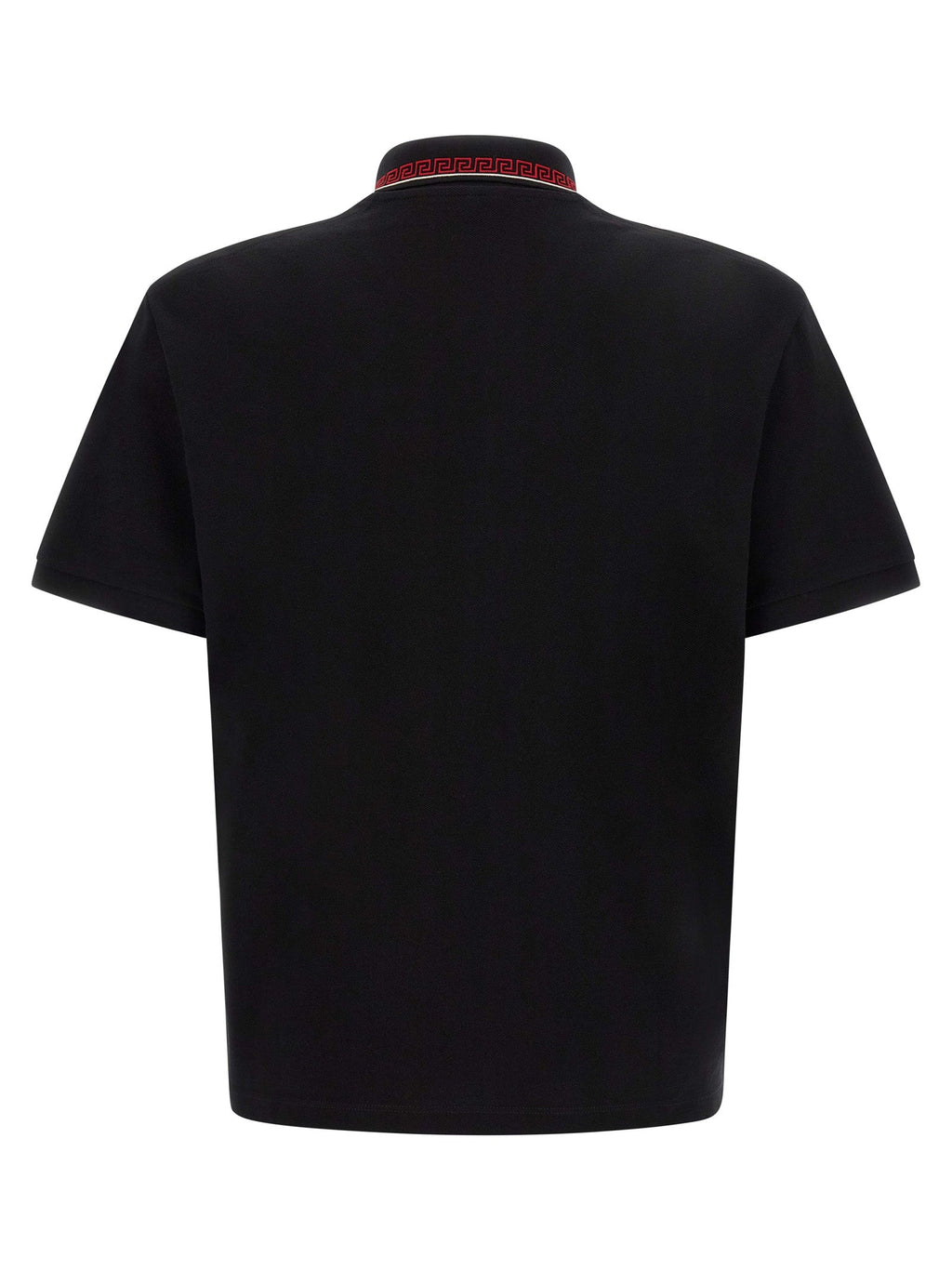 Versace Black Cotton Polo Shirt