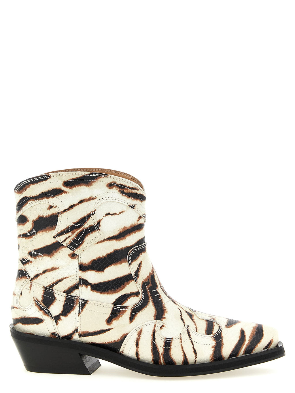 Ganni Beige Polyester Chelsea Boots Ganni