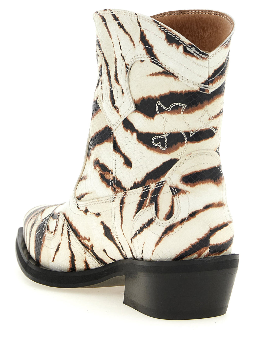 Ganni Beige Polyester Chelsea Boots