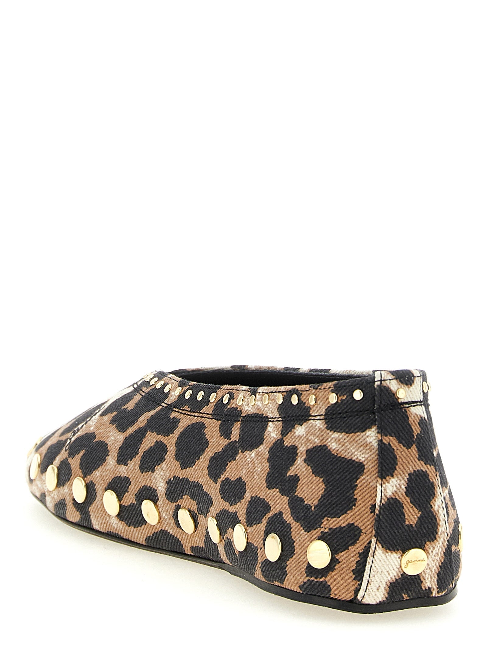Ganni Multicolor Cotton Ballet Flats Ganni